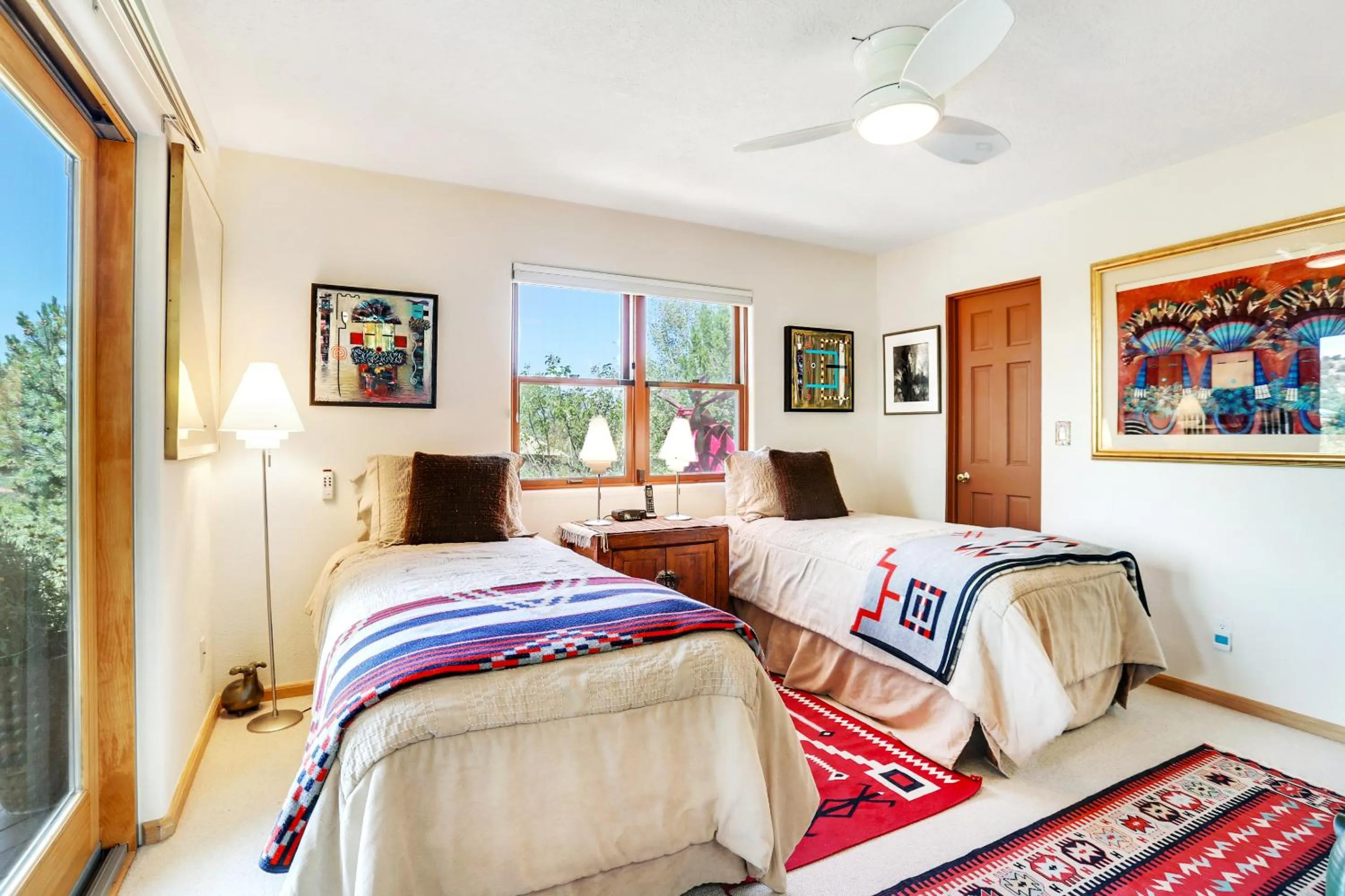 Bed in Sunlit Hills Art and Views