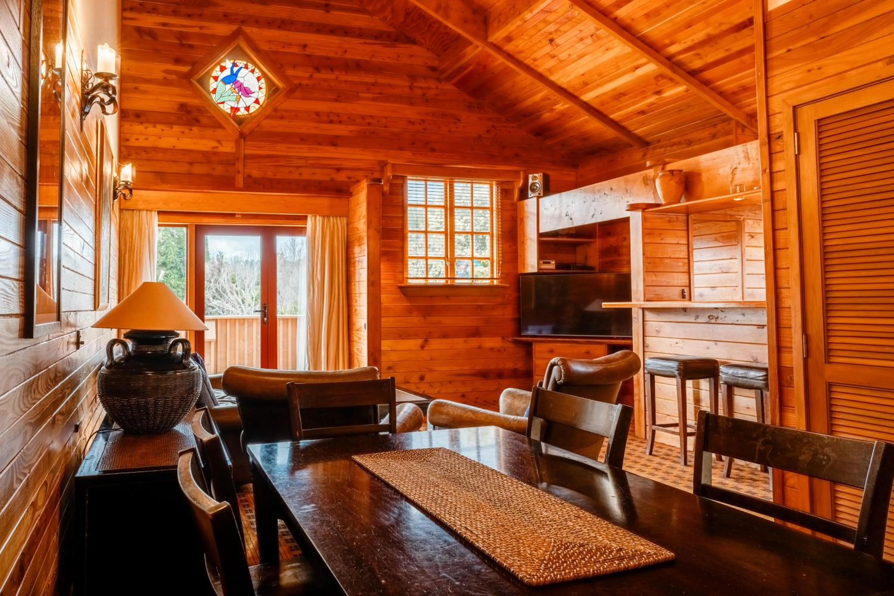 Dining area in The Powderhorn Chateau
