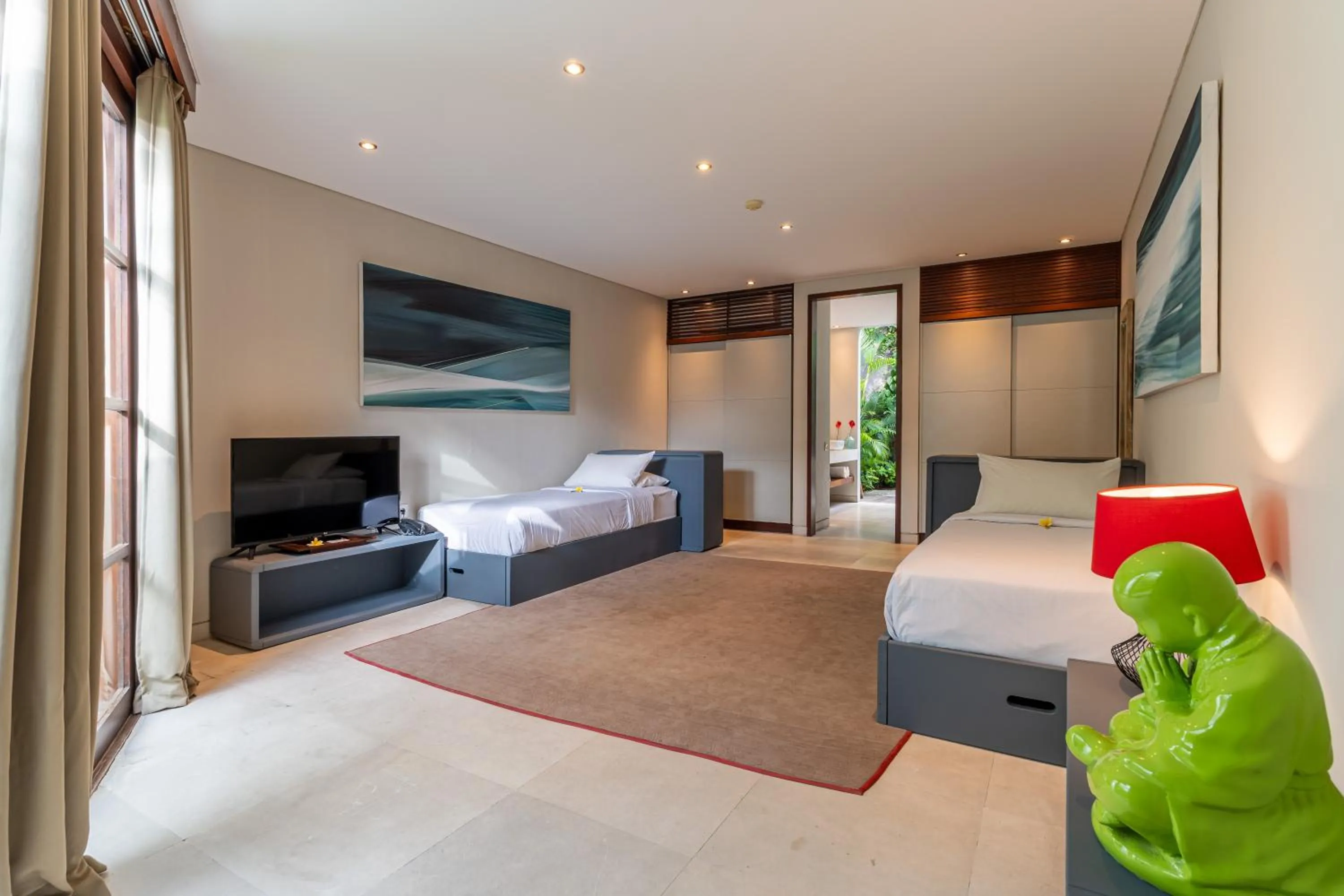Bedroom, Bed in The Layar - Designer Villas and Spa