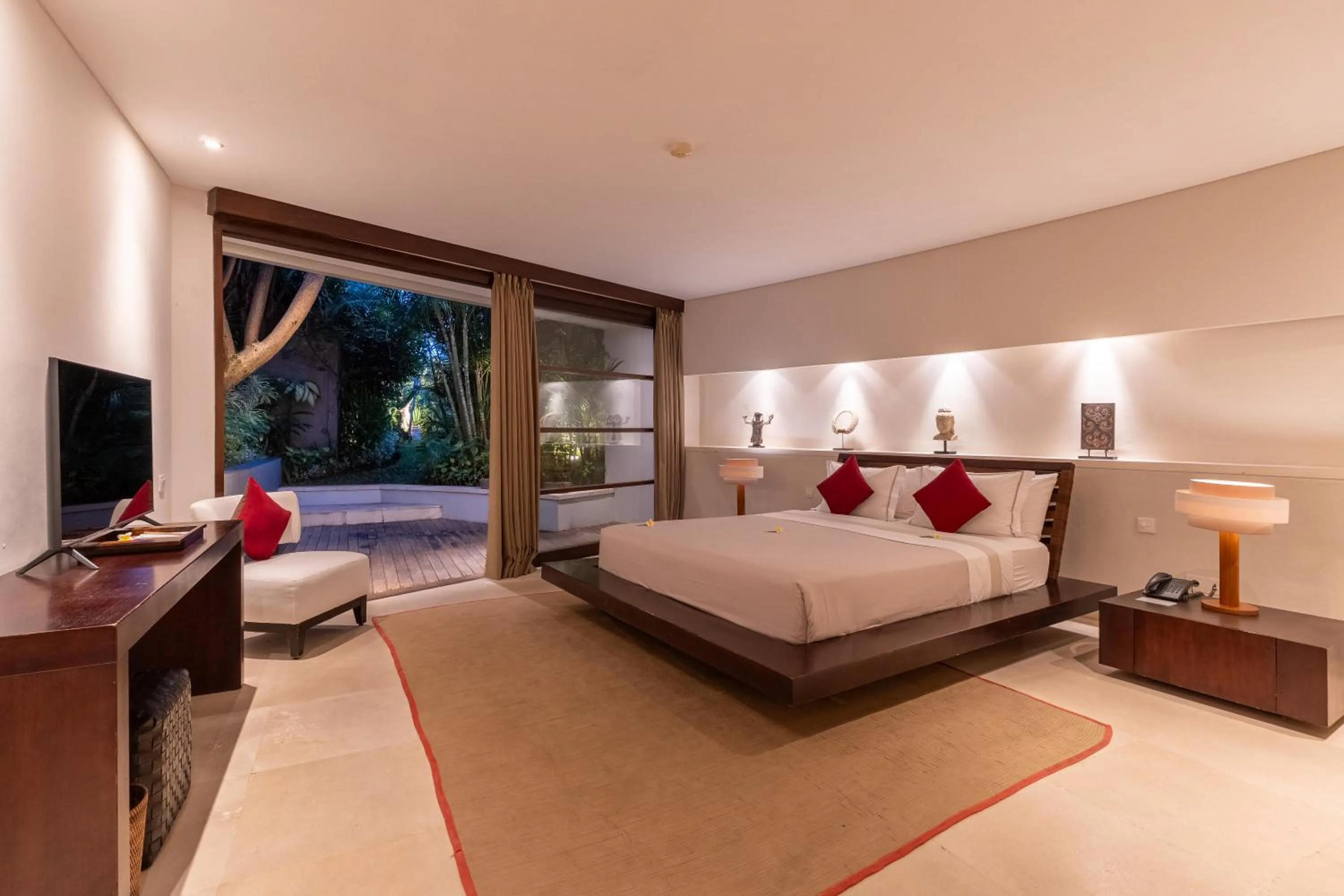Bedroom, Bed in The Layar - Designer Villas and Spa