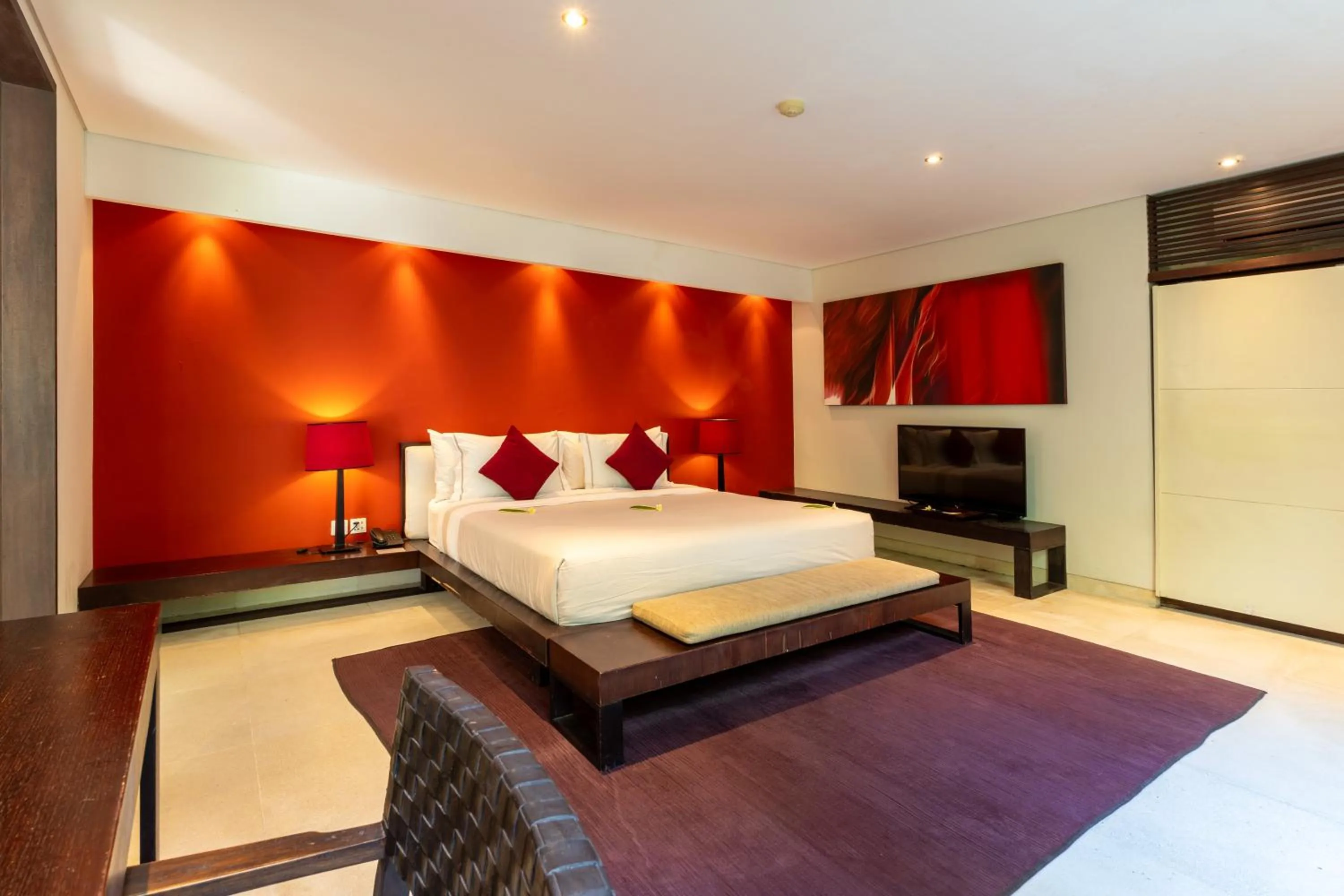 Bedroom, Bed in The Layar - Designer Villas and Spa