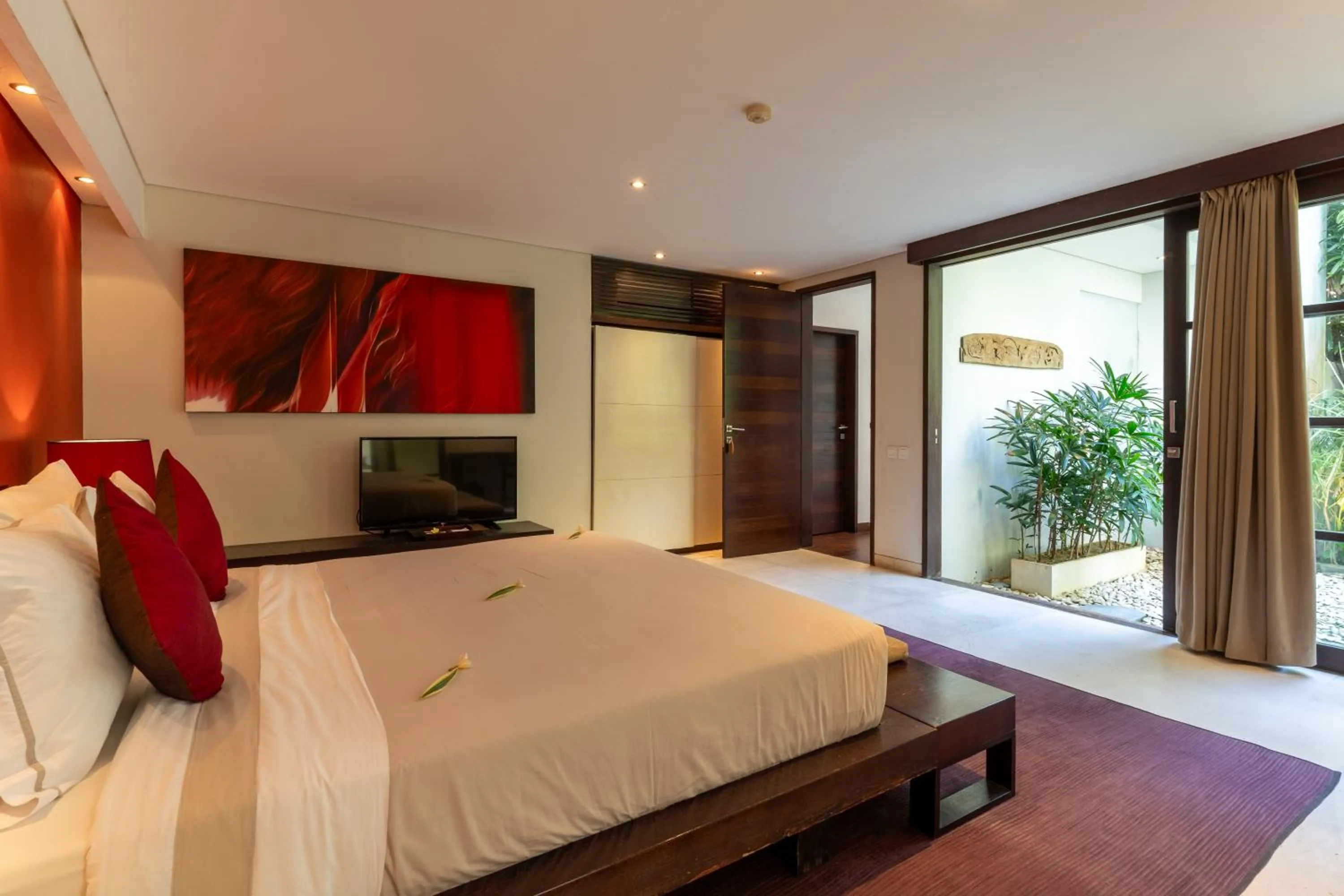 Bedroom, Bed in The Layar - Designer Villas and Spa