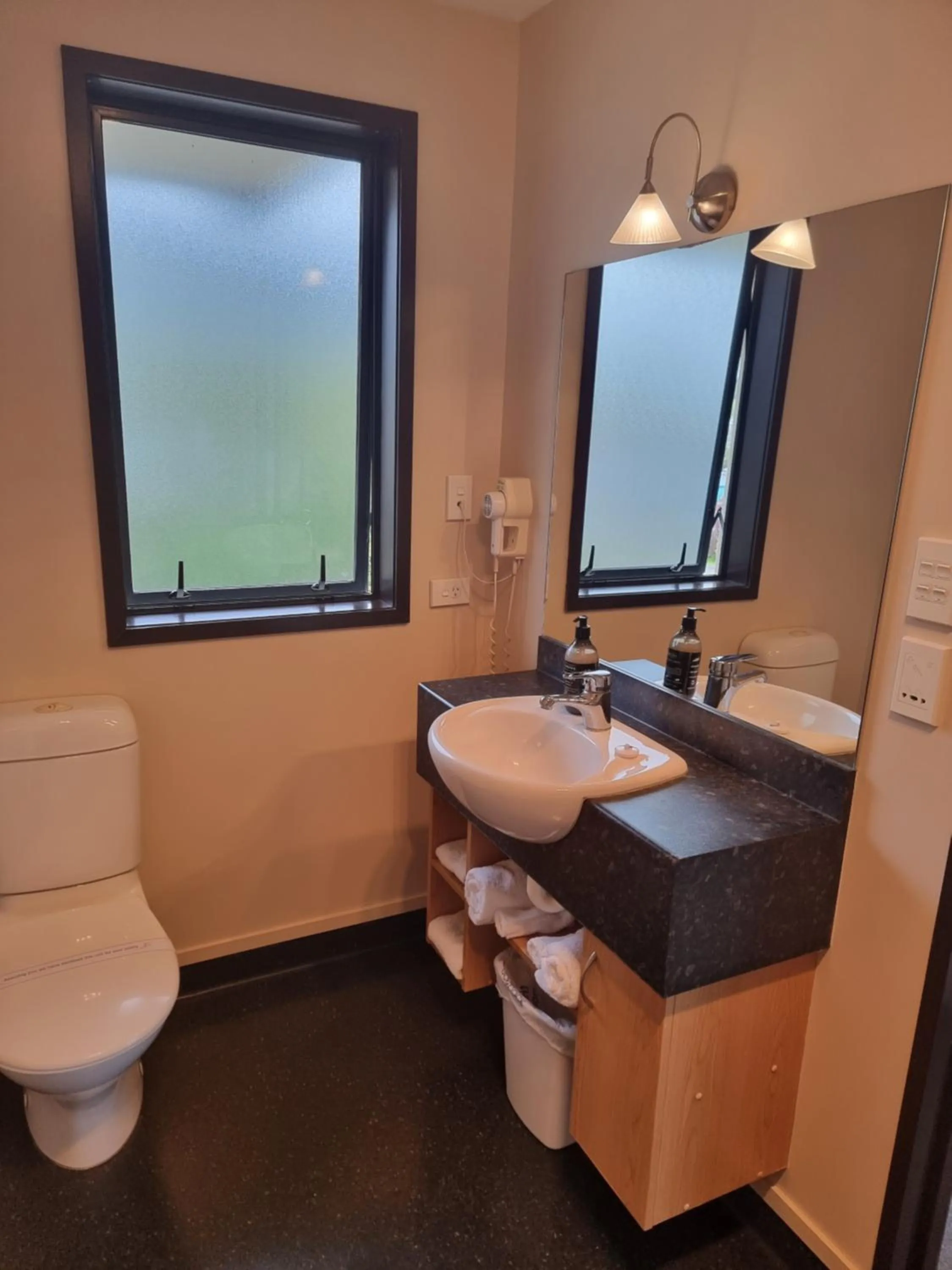 Toilet in Broadway Motel