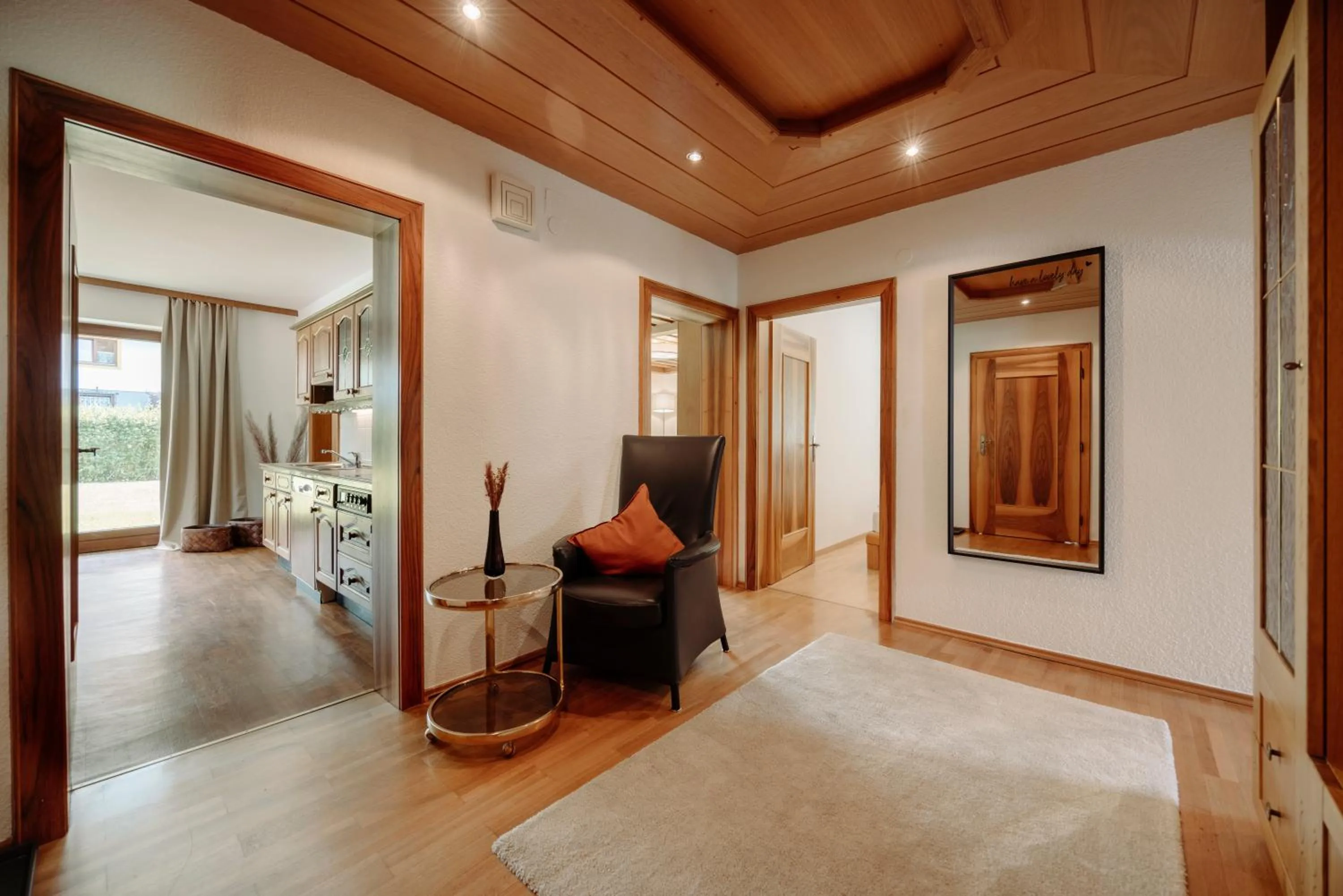 Seating area, Bed in Lerchs Landhotel