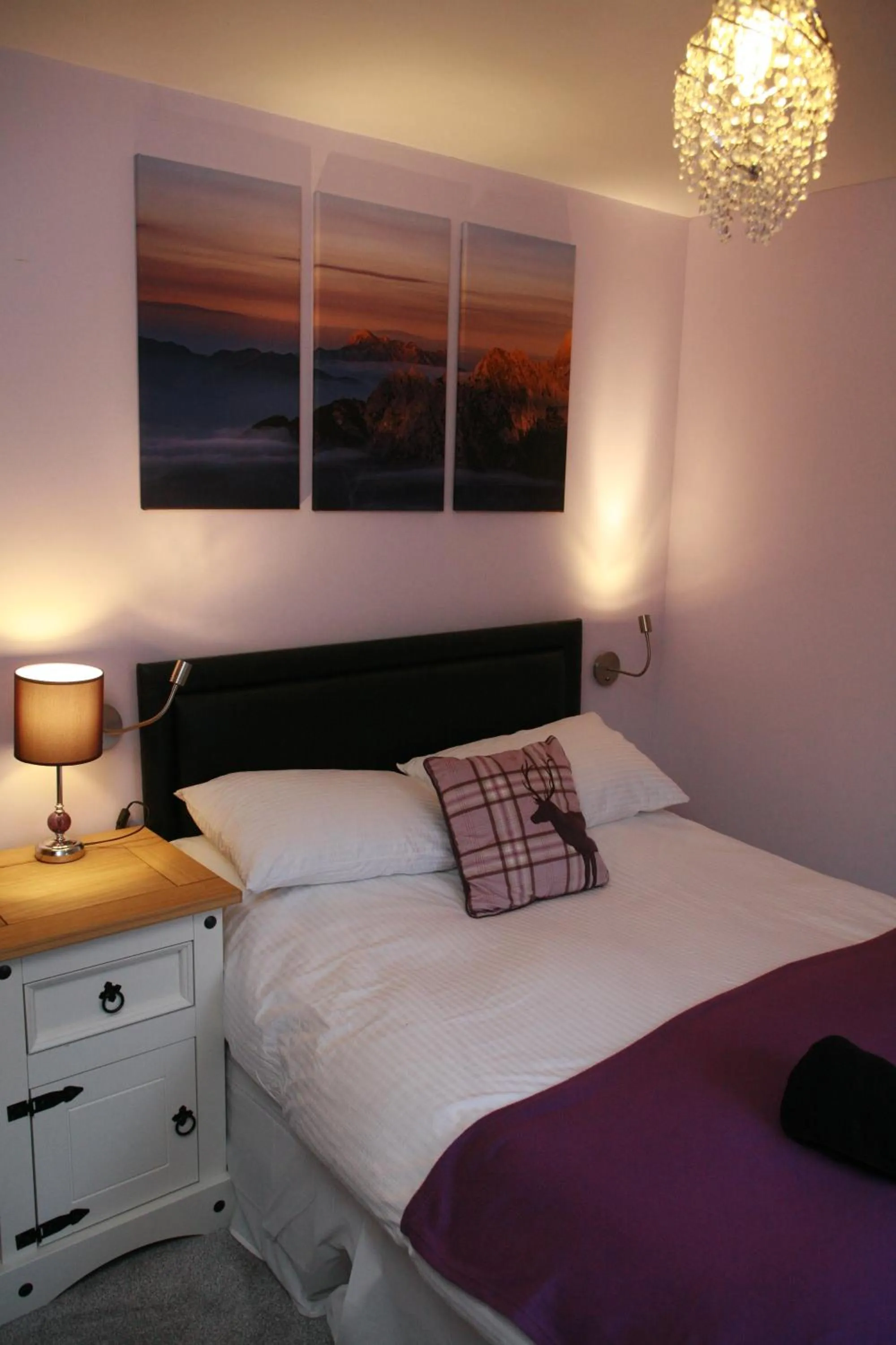 Shower, Bed in Glenlochy Nevis Bridge Apartments