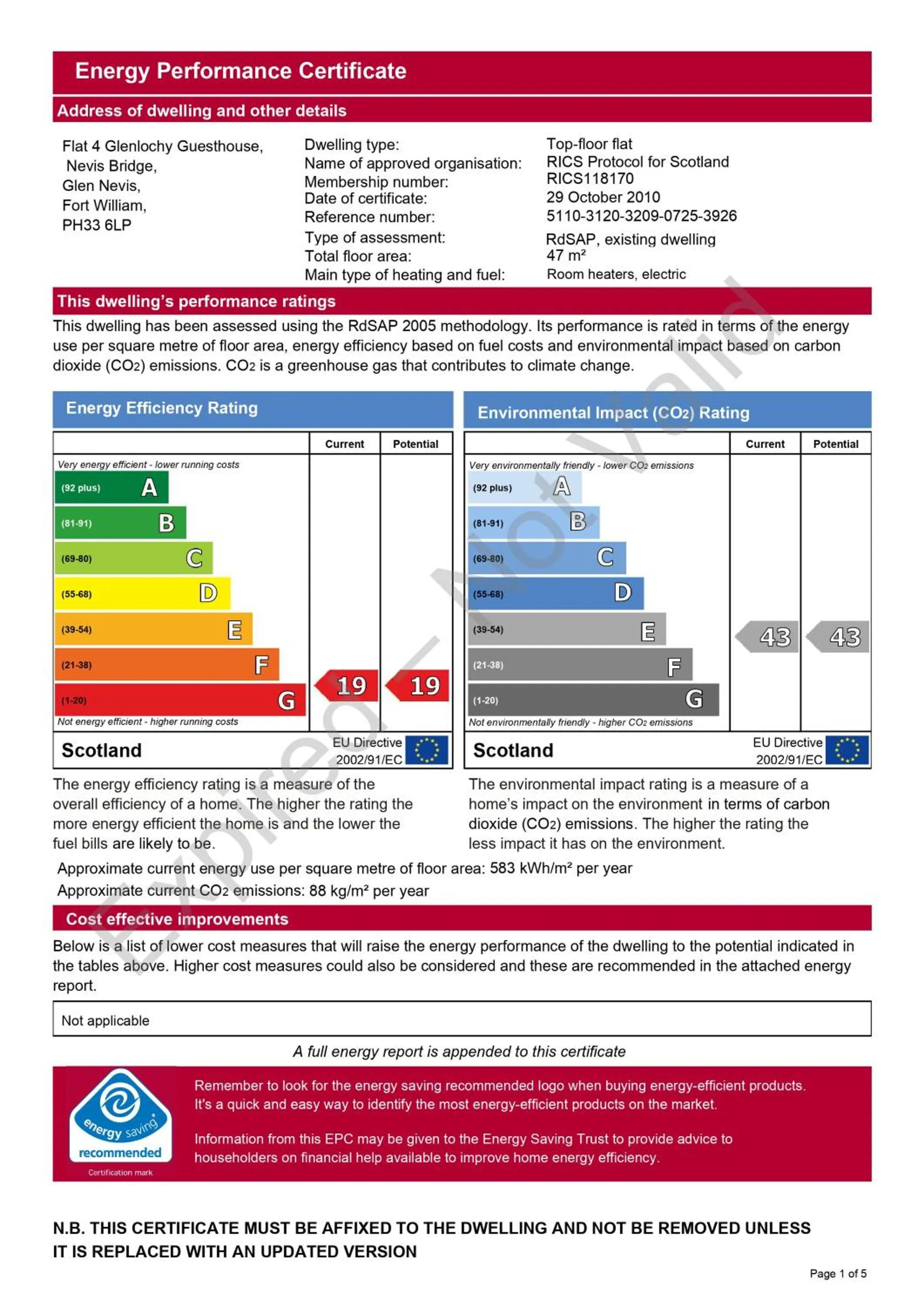 Text overlay in Glenlochy Nevis Bridge Apartments