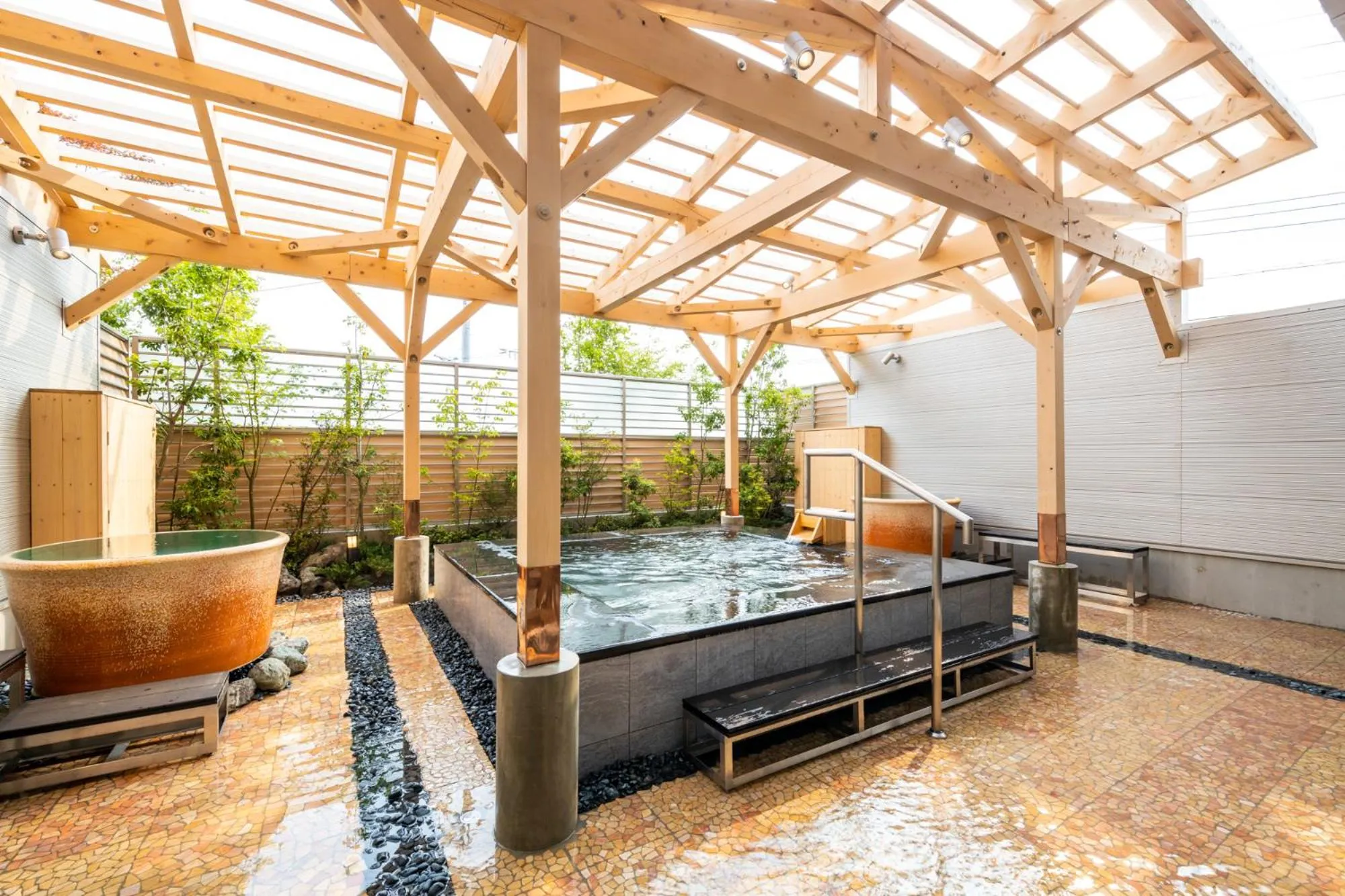 Open Air Bath in Fujikawaguchiko Resort Hotel