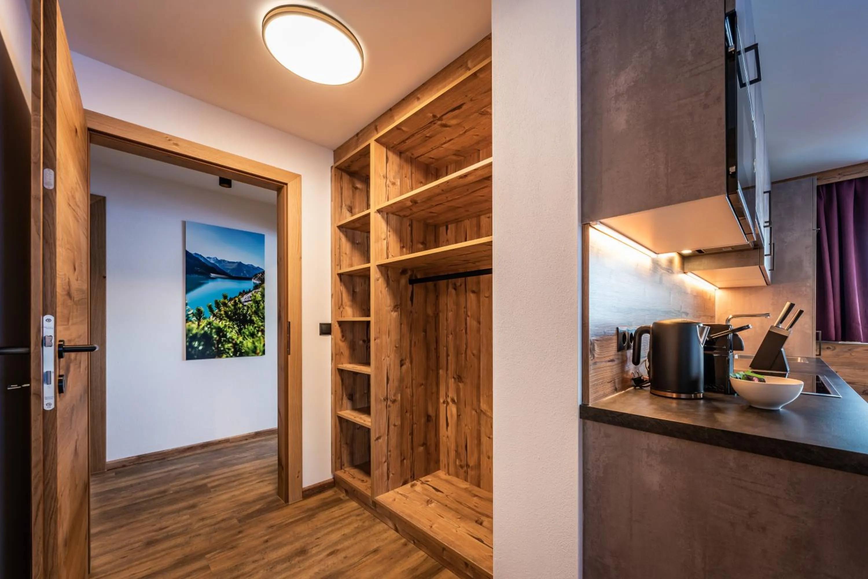 Kitchen or kitchenette in Gästehaus Wiesengrund & Apart Sporer