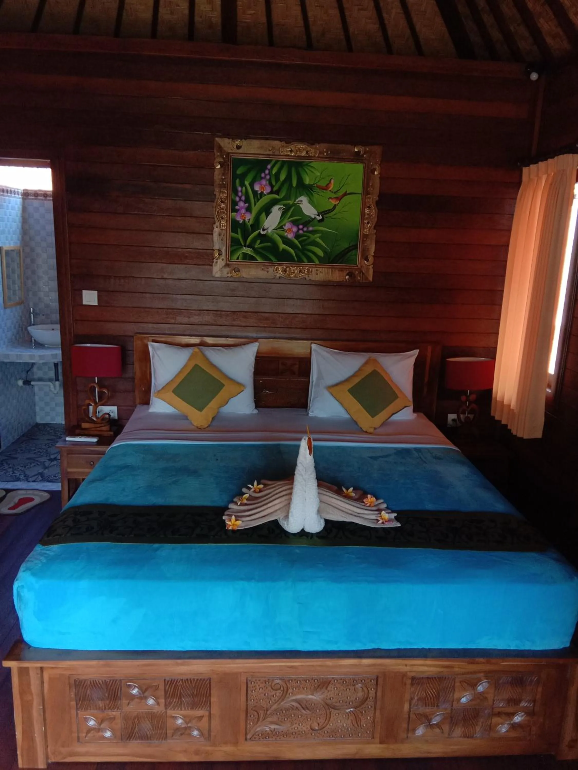 Bed in Svaha Nusa Guest House