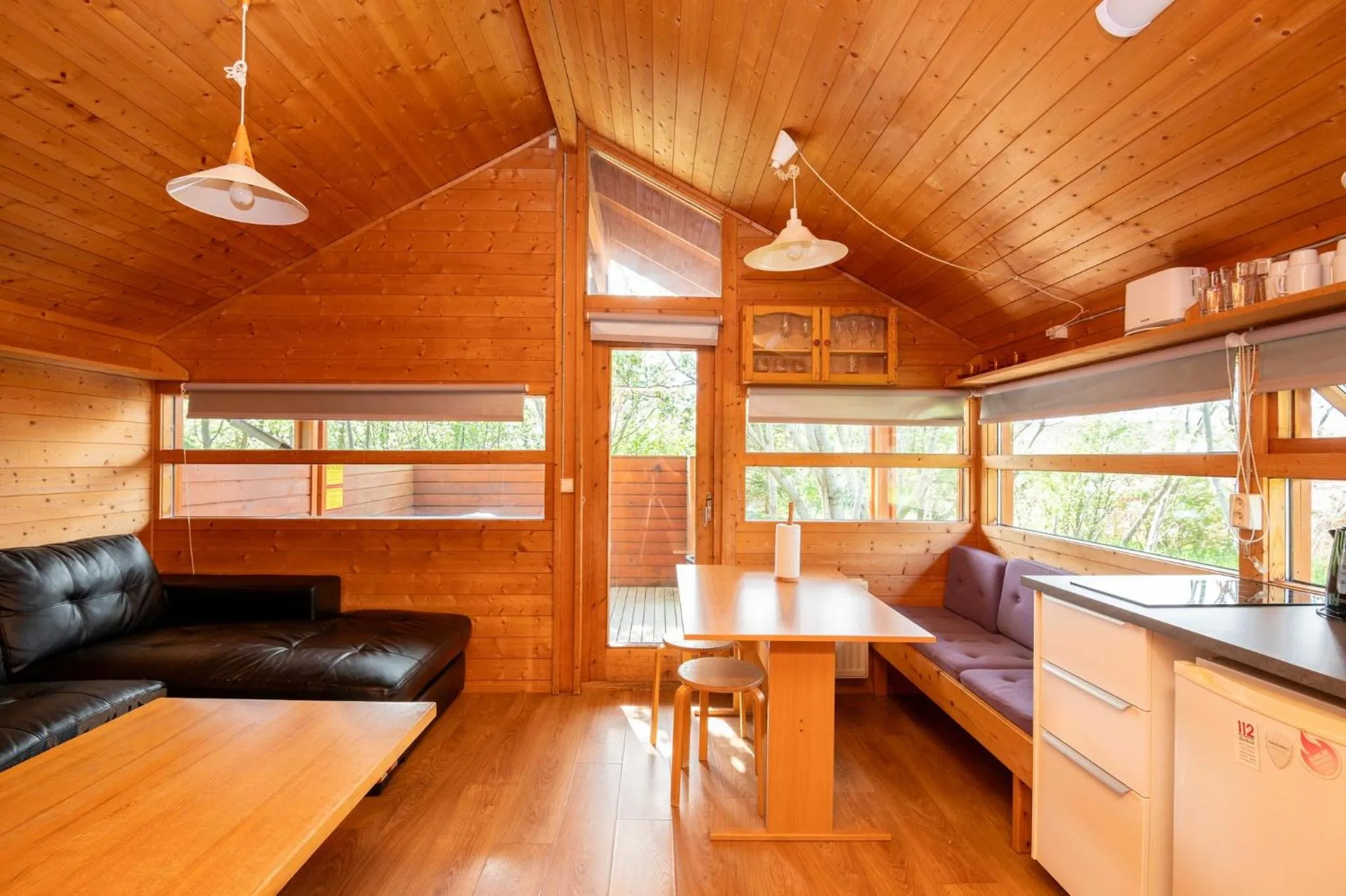 Living room in Gladheimar Cottages