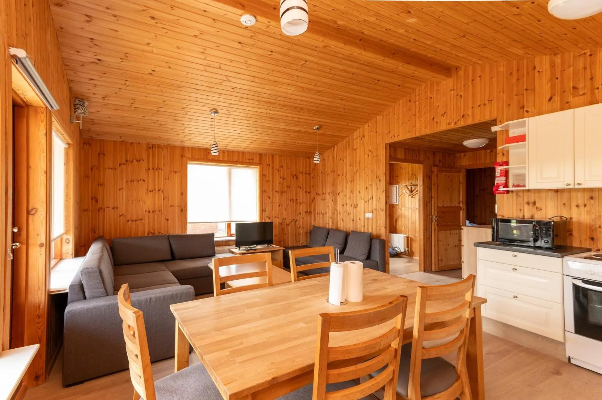 Living room in Gladheimar Cottages