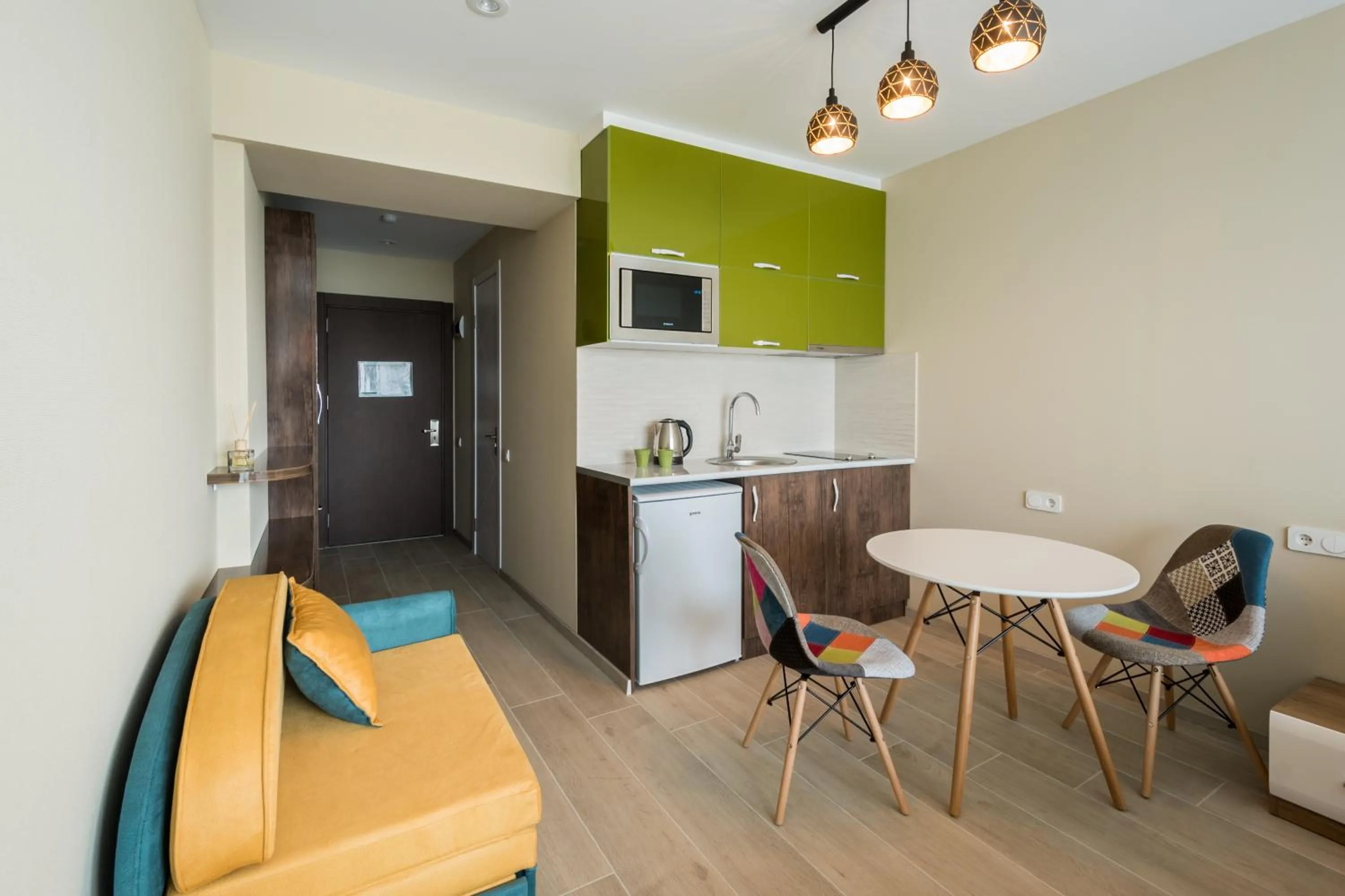 Kitchen or kitchenette in Orbi Beach Tower Hotel Official