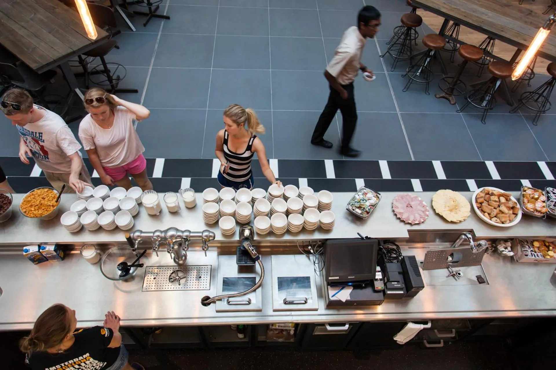 Buffet breakfast in St Christopher's Inn Paris - Gare du Nord