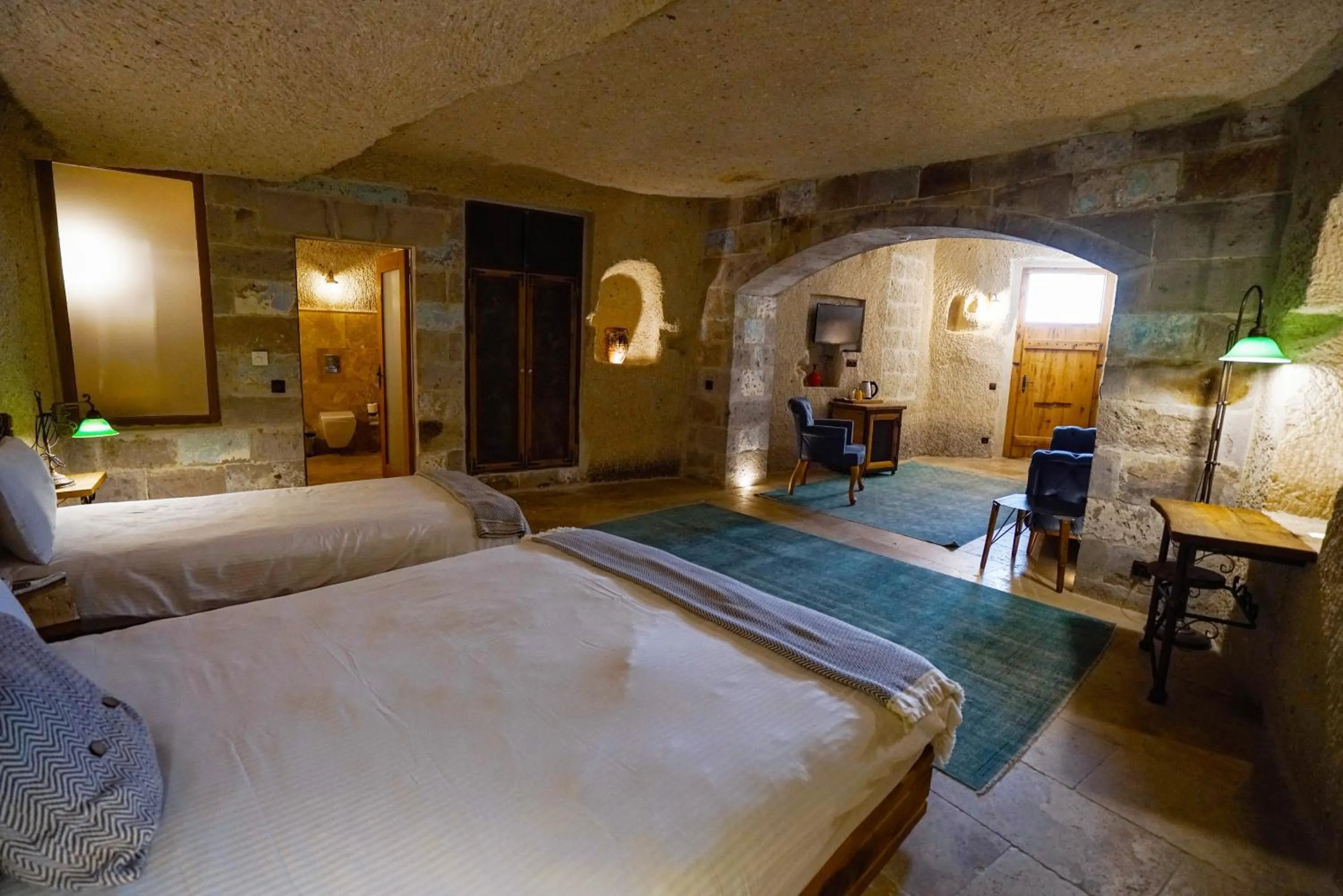 Bed in Design Cave Hotel