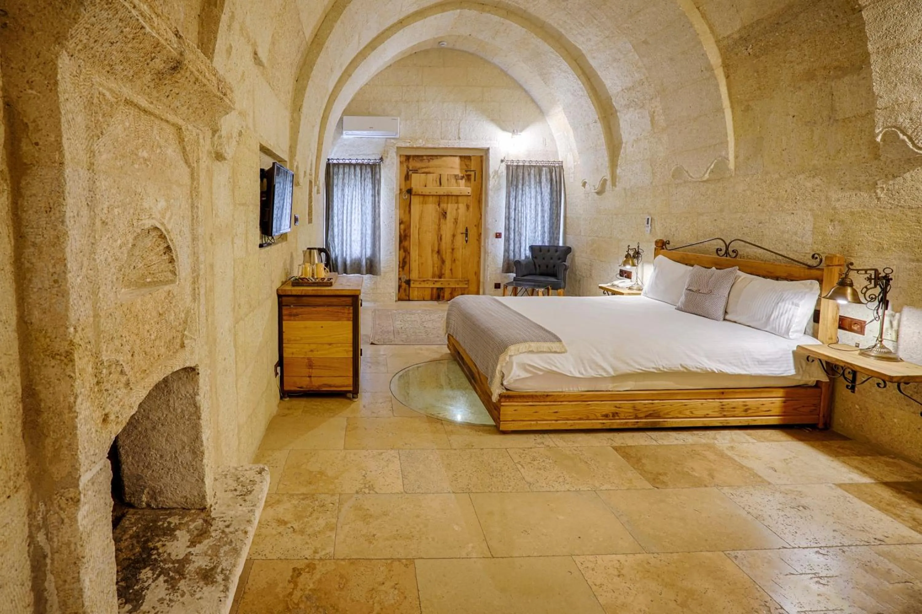 Bed in Design Cave Hotel