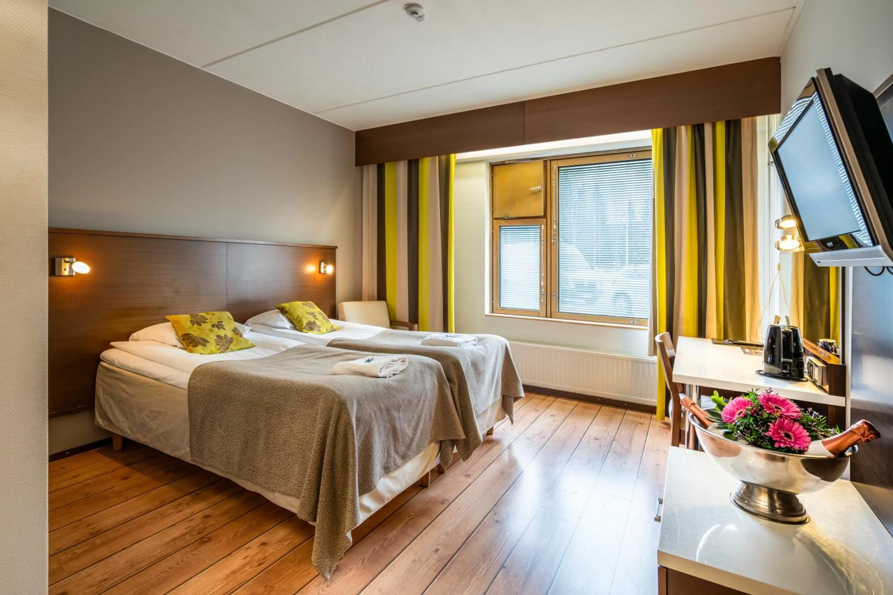 Bed in Hotel Kurikka