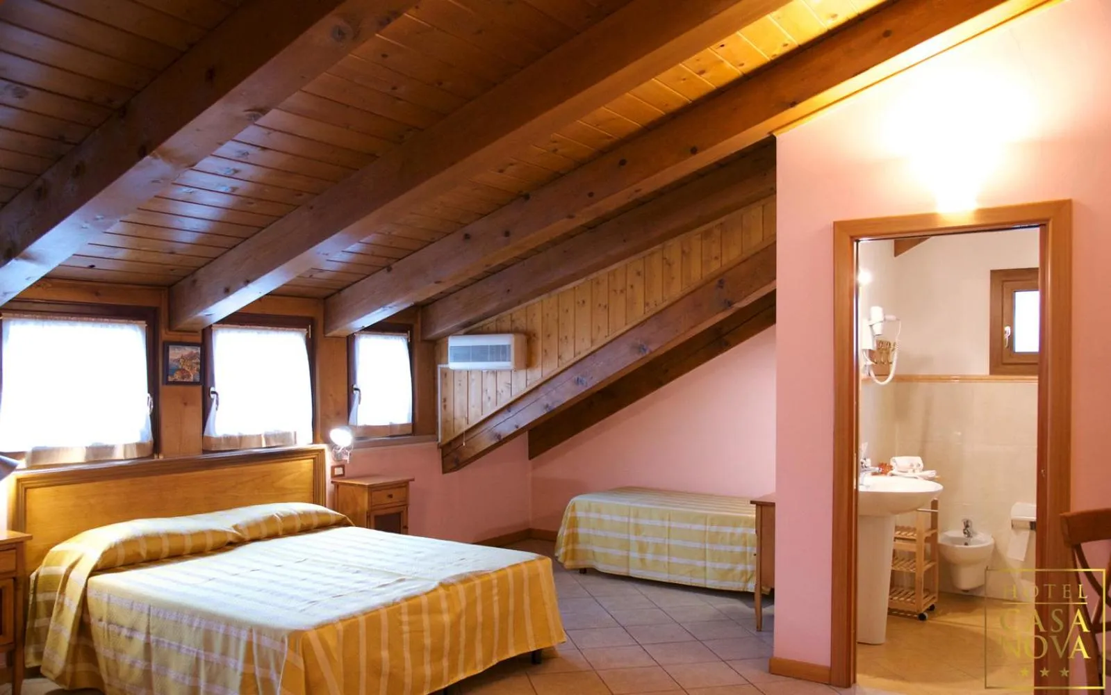 Bed in Hotel Casanova