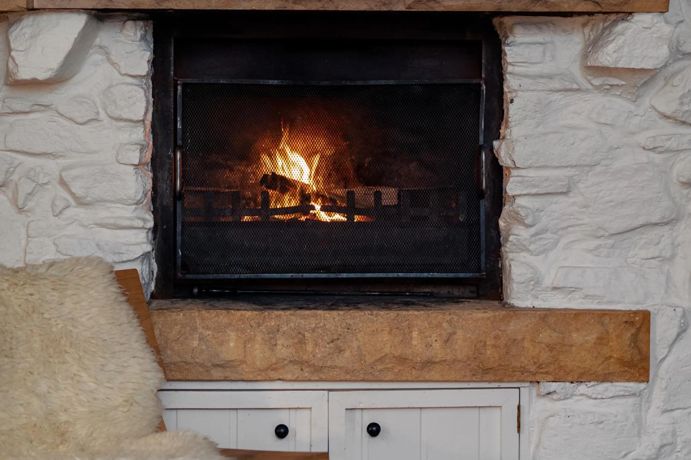 fireplace in Piermont Retreat