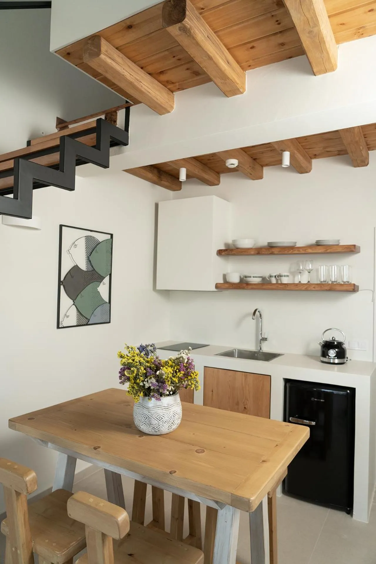 Kitchen or kitchenette in Triantafilia Guesthouse