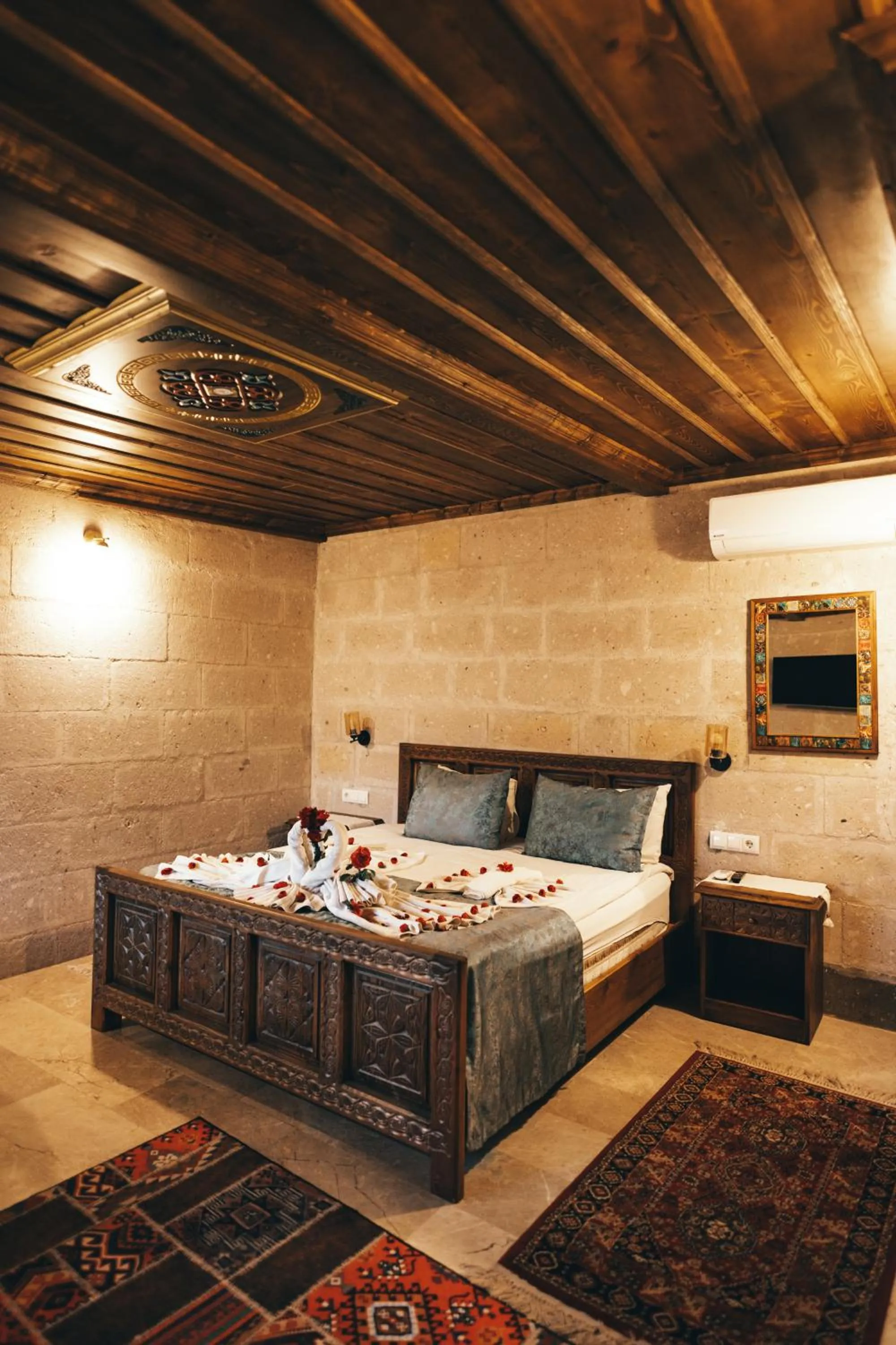Bed in Goreme Valley Cave House