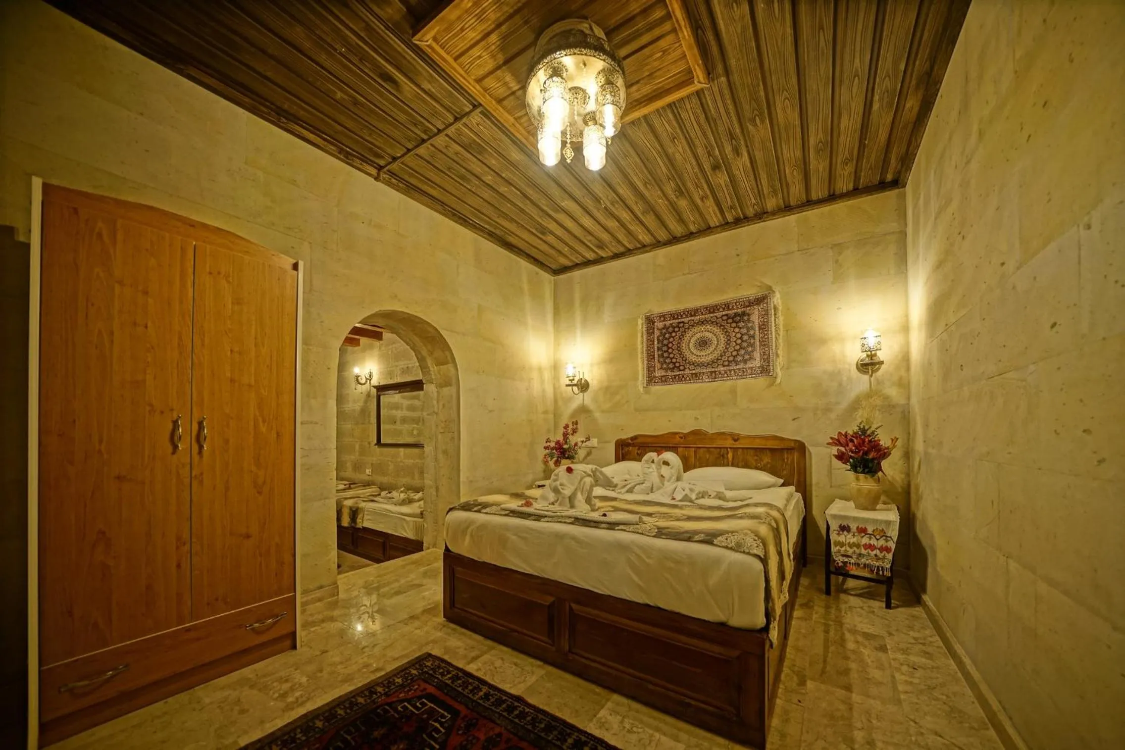 Bedroom, Bed in Goreme Valley Cave House