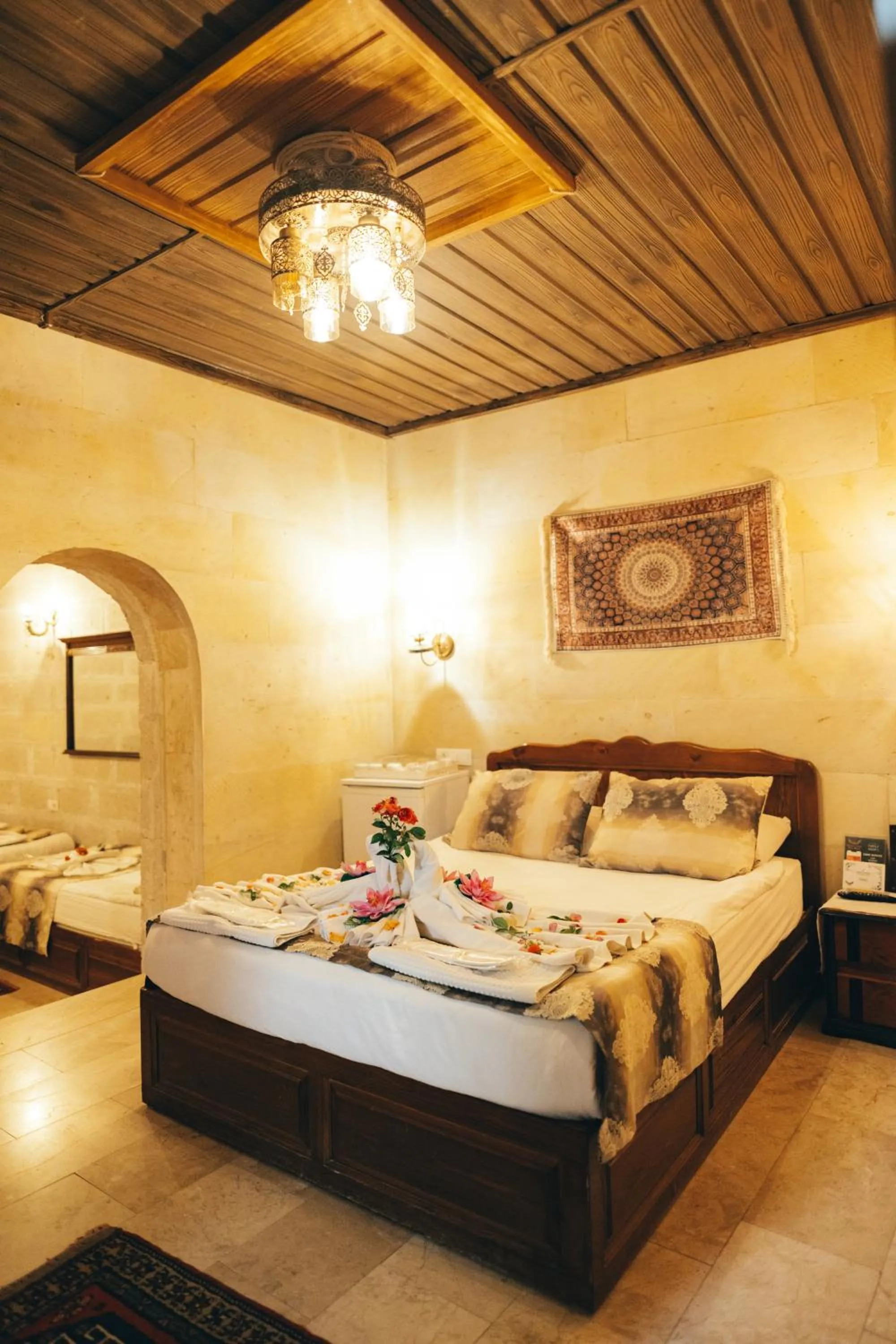 Bed in Goreme Valley Cave House