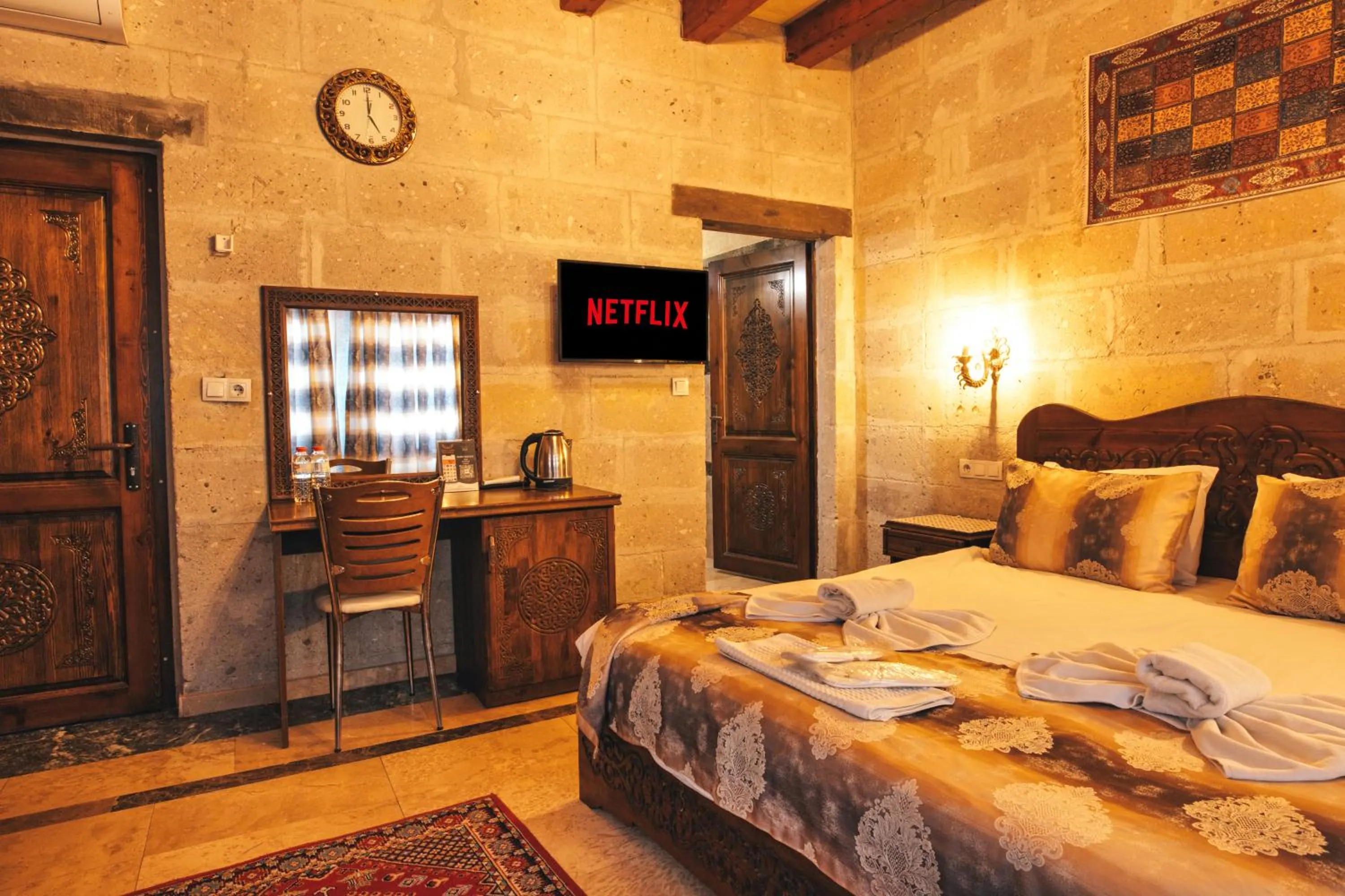 Bed in Goreme Valley Cave House