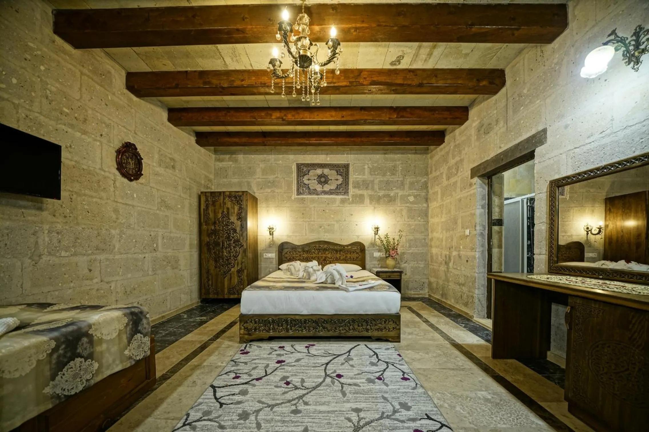 Bedroom, Bed in Goreme Valley Cave House
