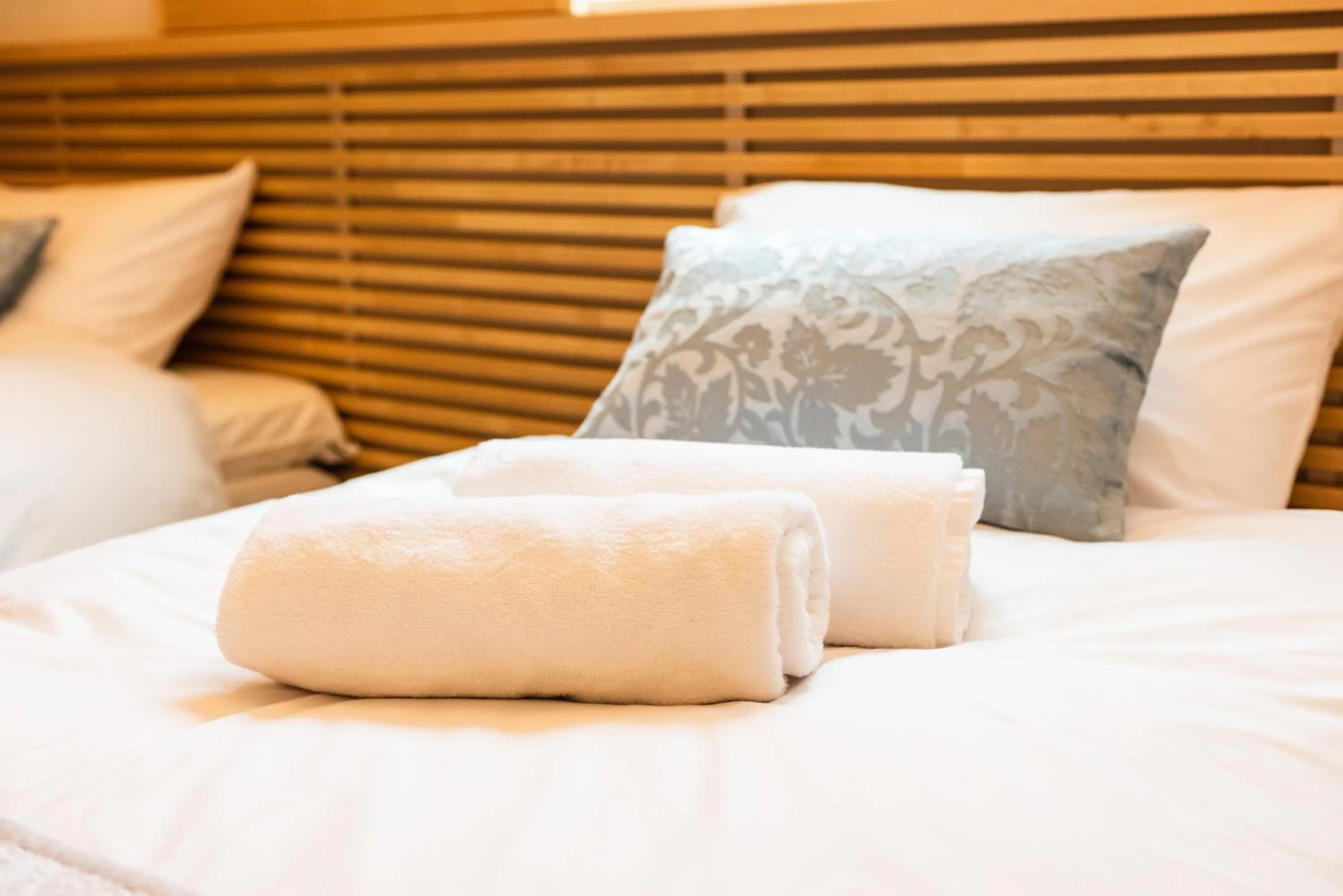 Bed in Guest Villa Hakone Yumoto RiverSide