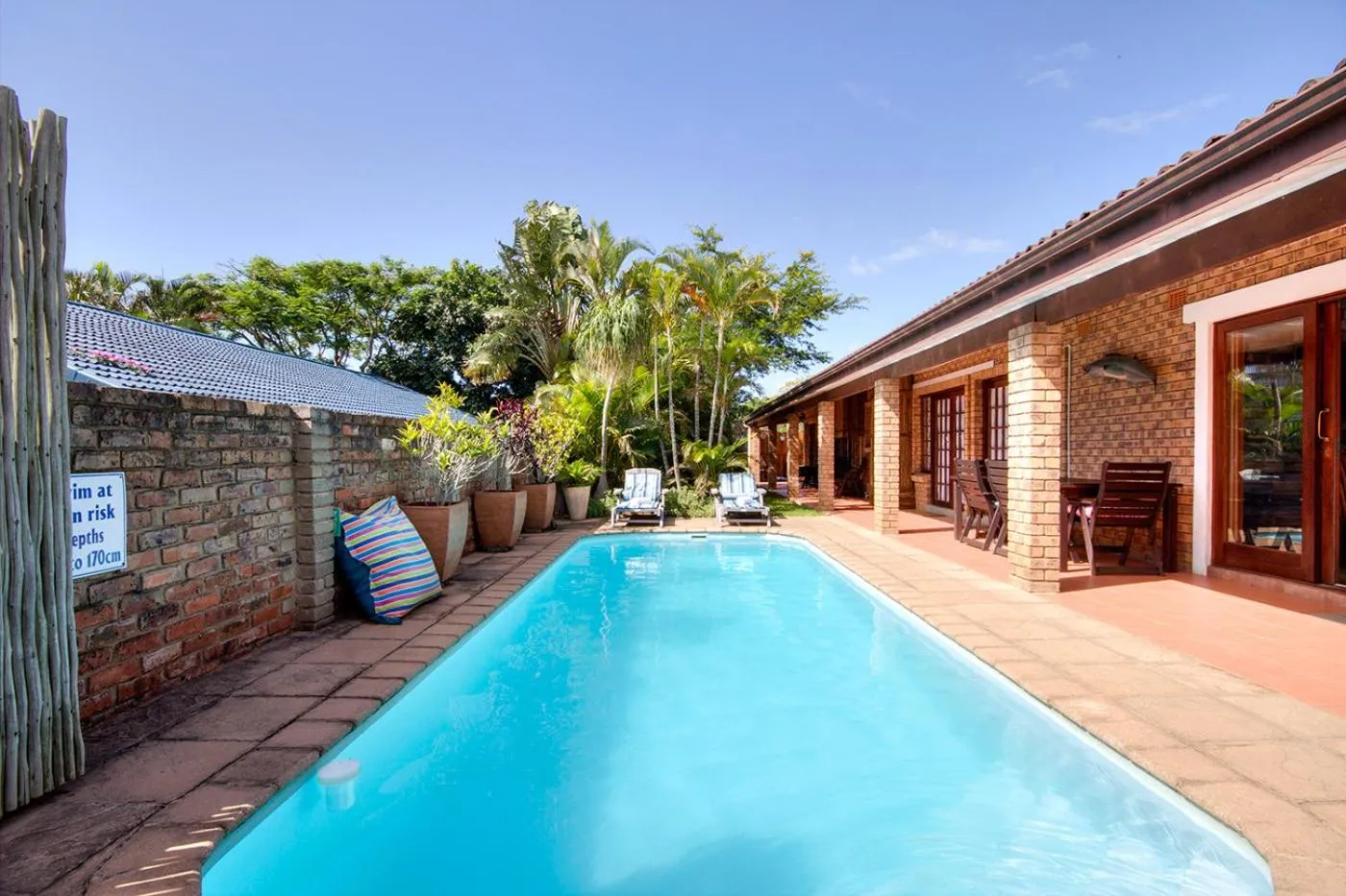 Pool view in Marlin Lodge St Lucia