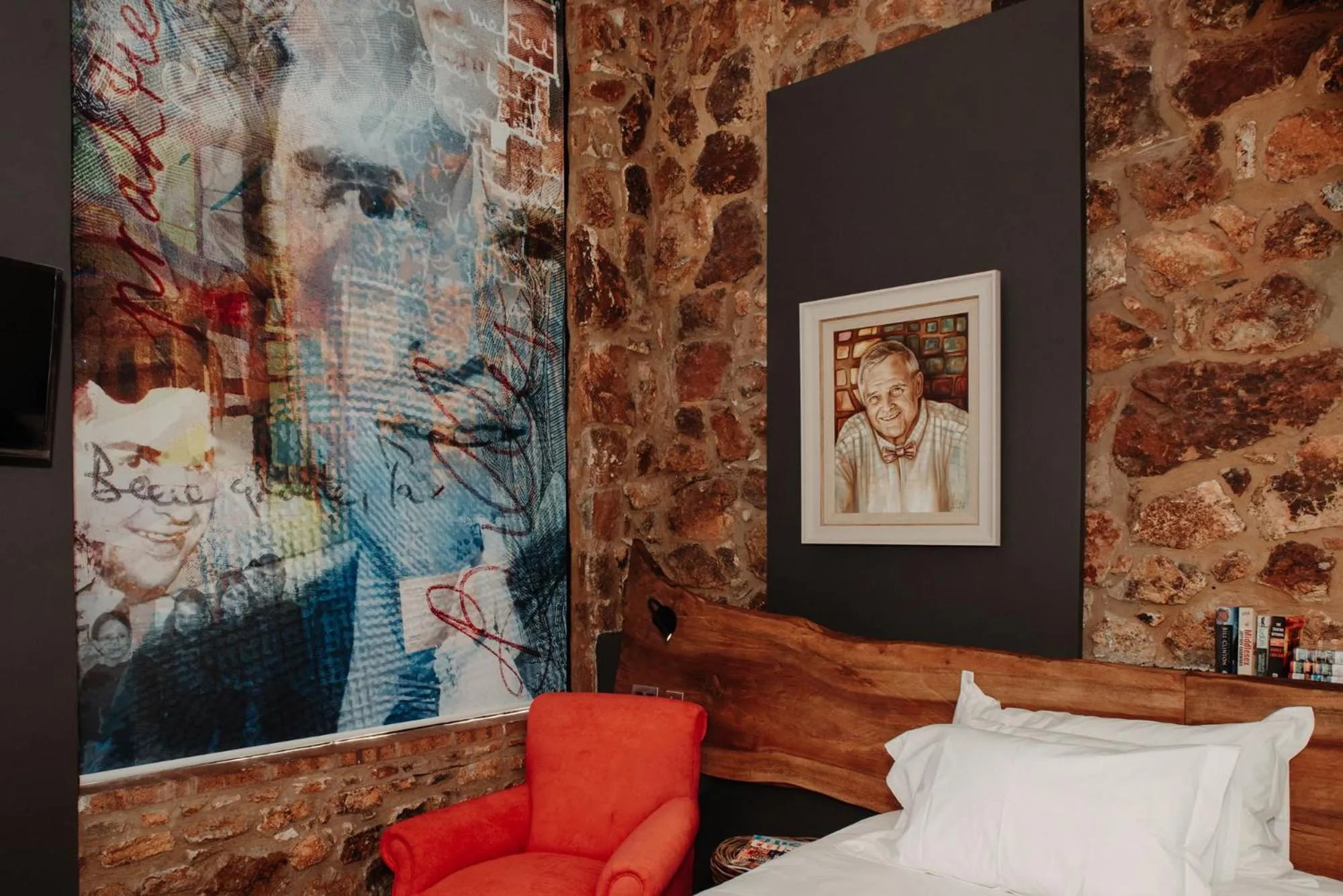 Seating area, Bed in Bastion House