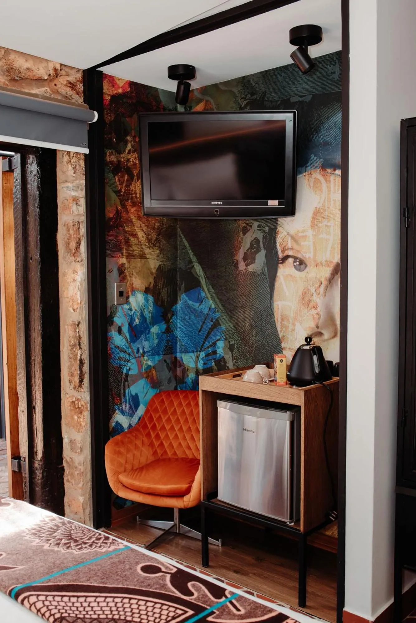 Seating area, Bed in Bastion House