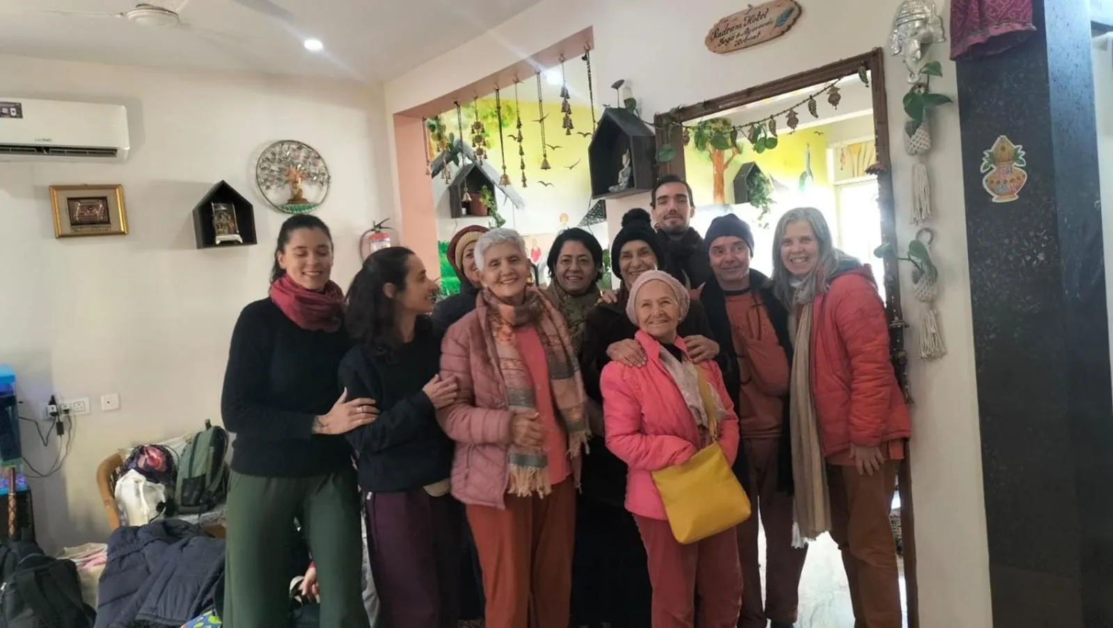 group of guests in Rudram Hotel Yoga & Ayurveda Retreat