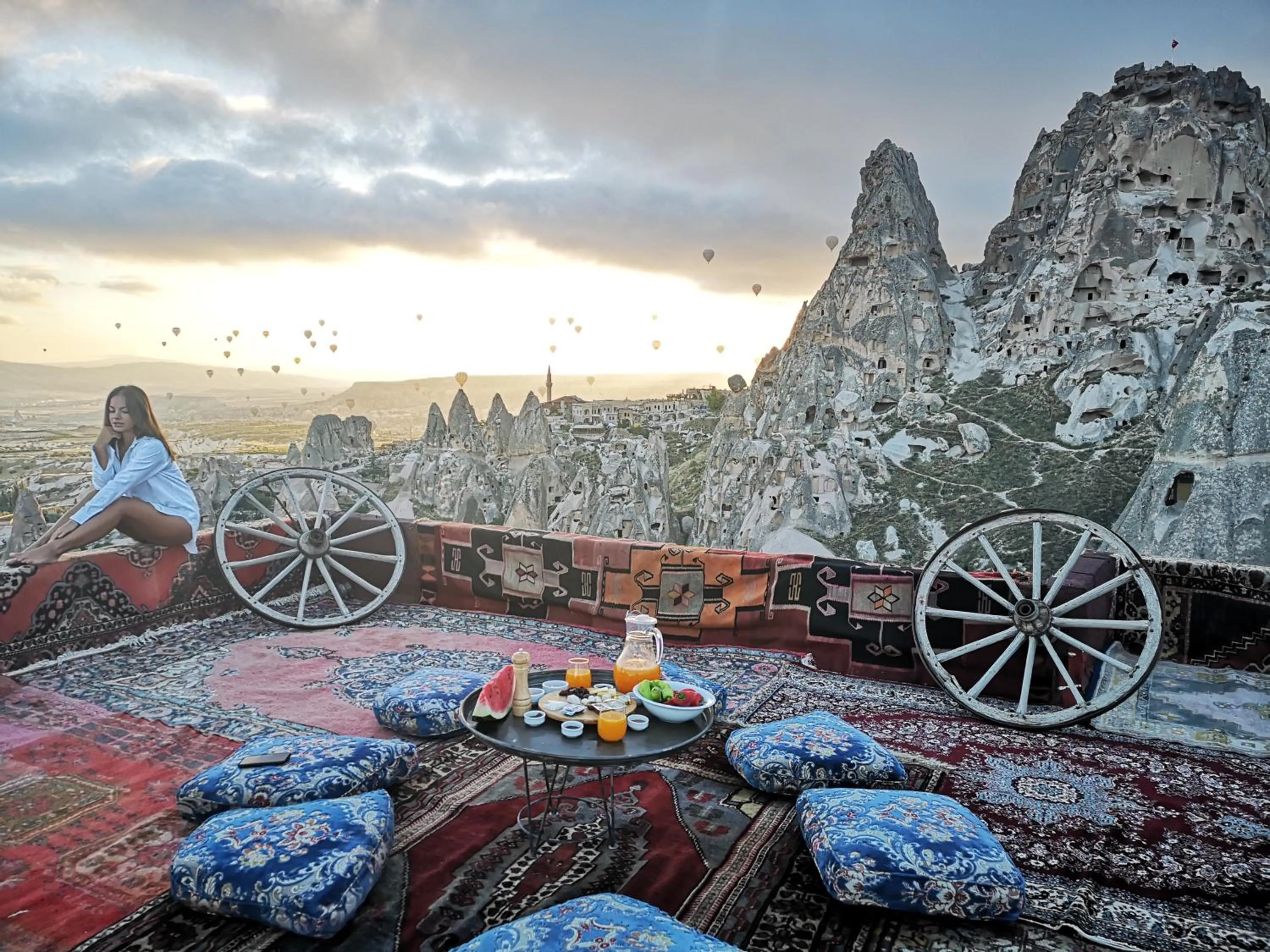 People in Hermes Cave Hotel