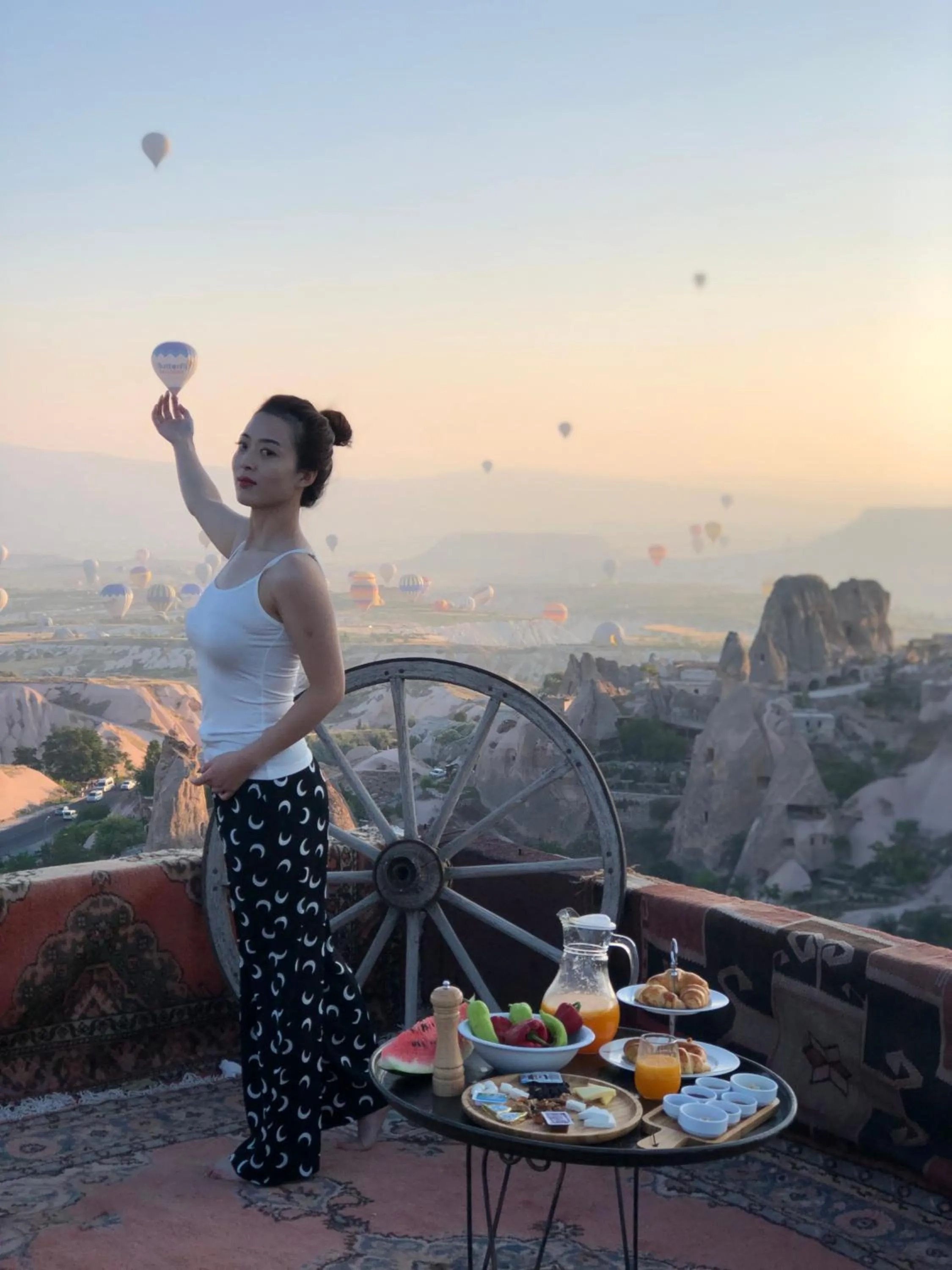 People in Hermes Cave Hotel