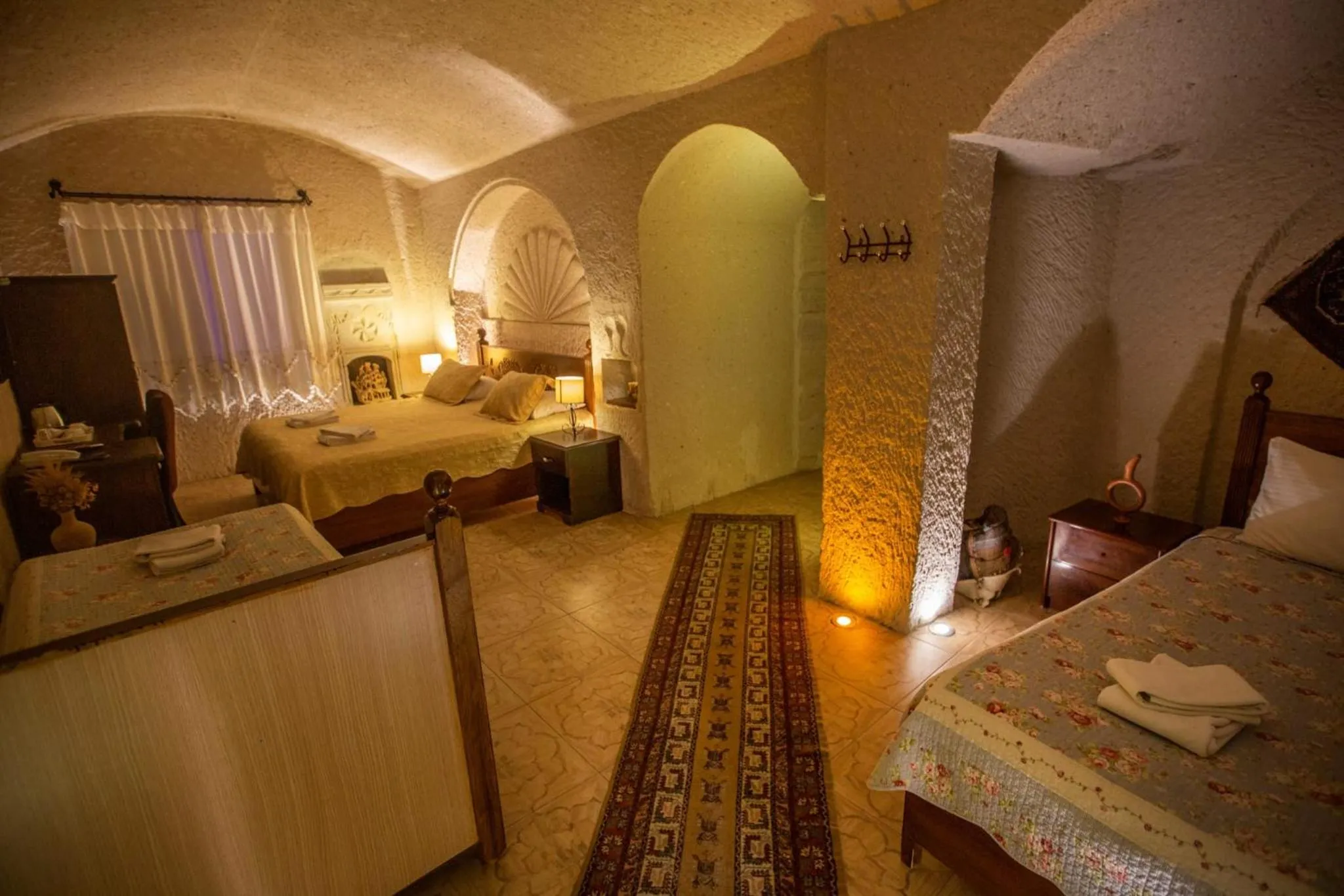 Bed in Hermes Cave Hotel