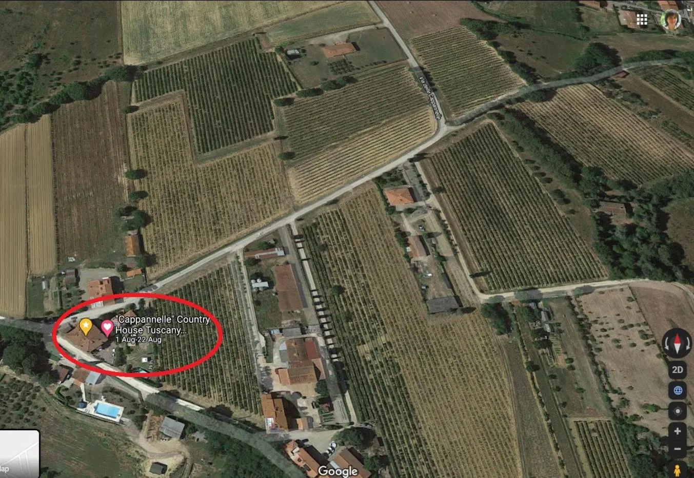 View (from property/room) in Cappannelle Country House Tuscany