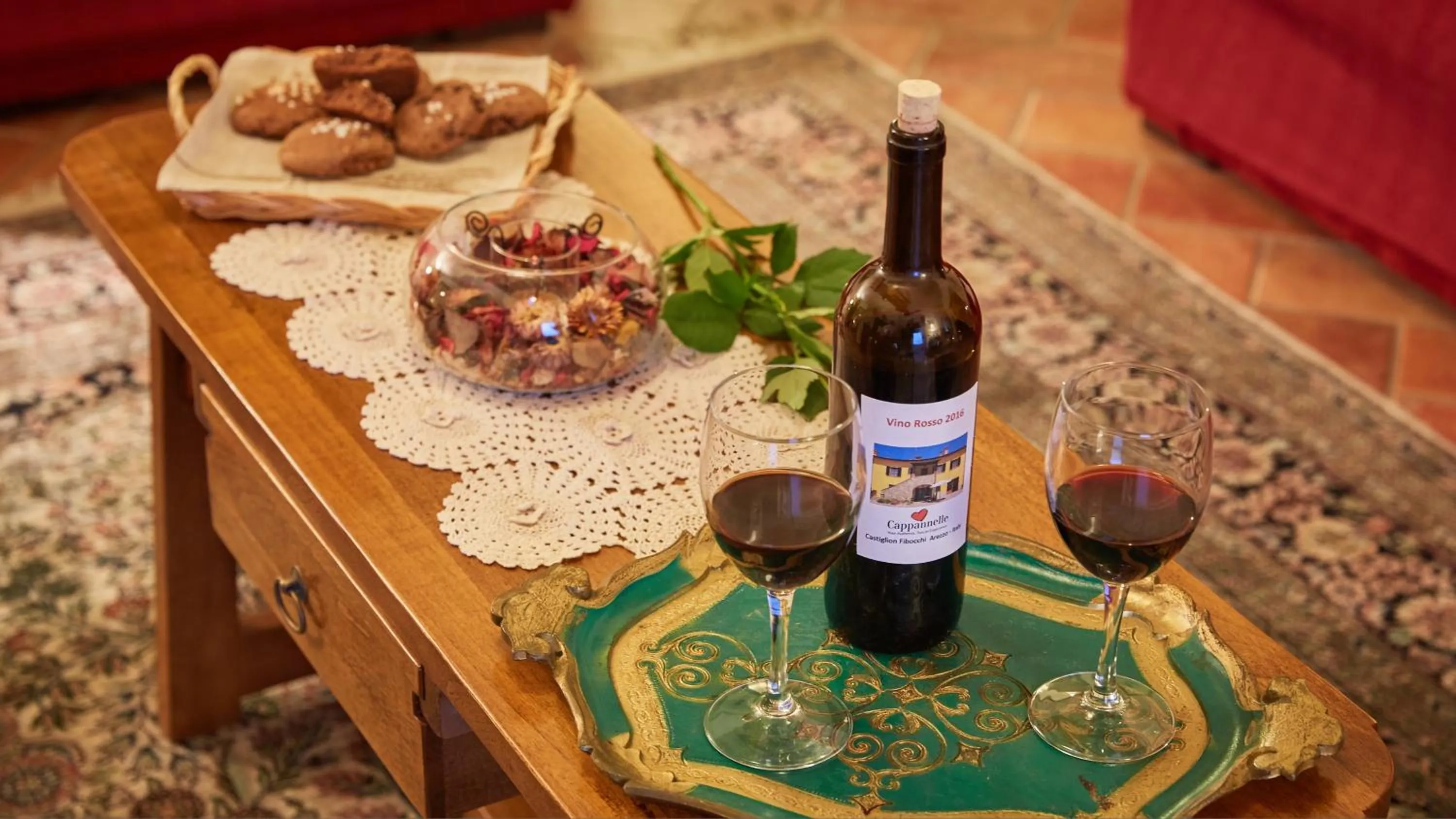 Food and drinks in Cappannelle Country House Tuscany