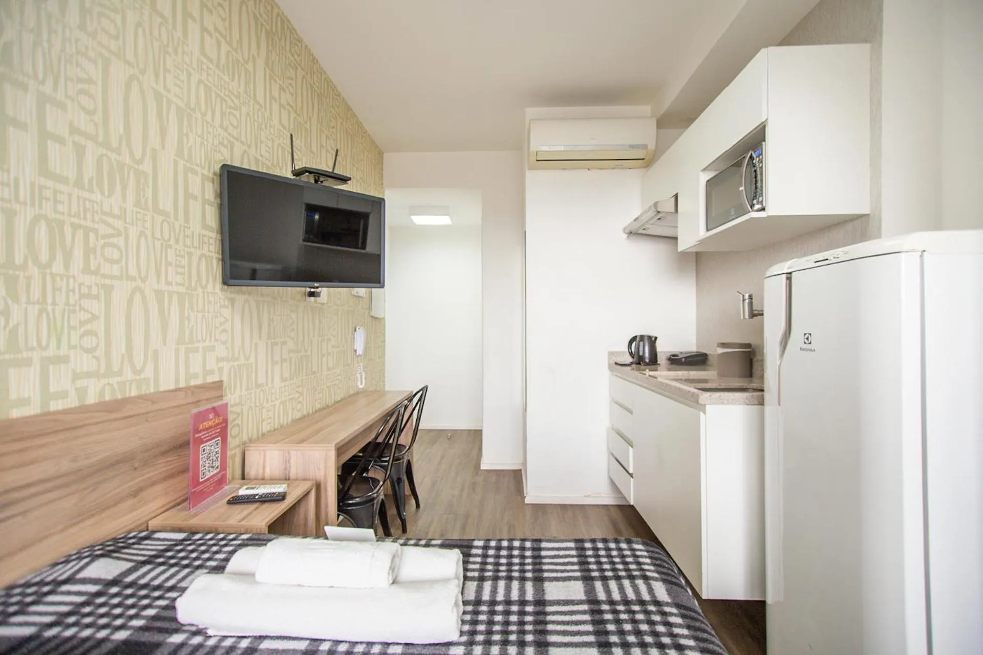 Kitchen or kitchenette in 360 Suítes Sé