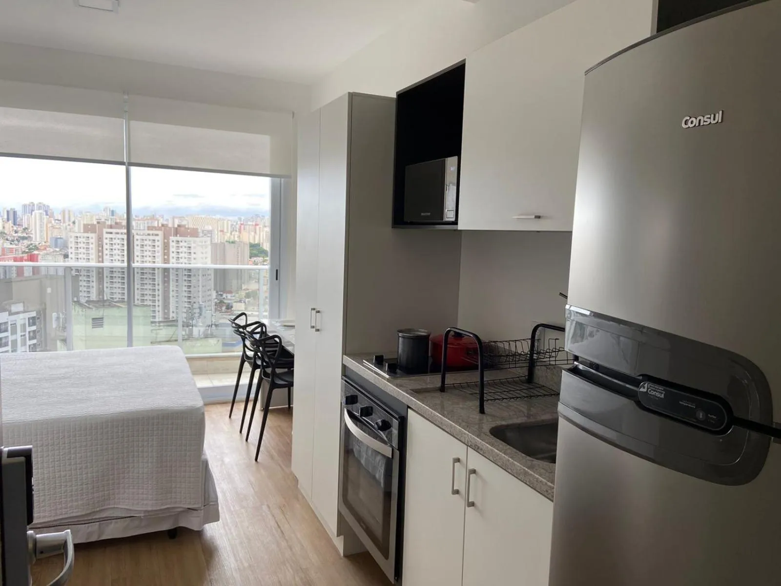 Kitchen or kitchenette in 360 Suítes Sé