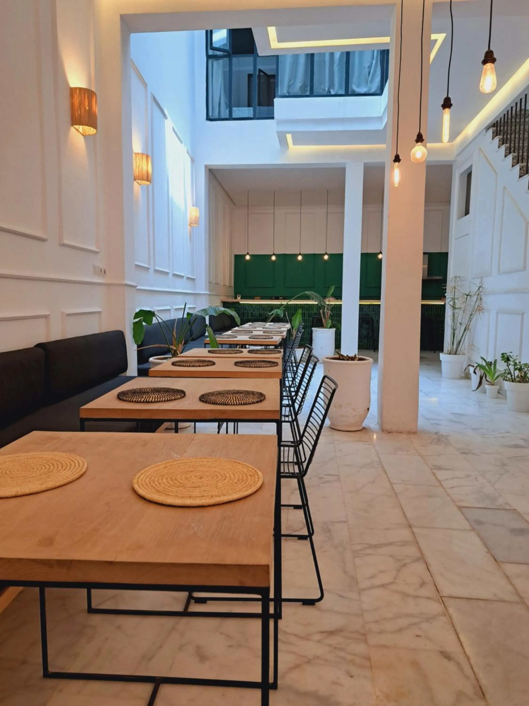 Seating area in Riad Aïcha Kitchen