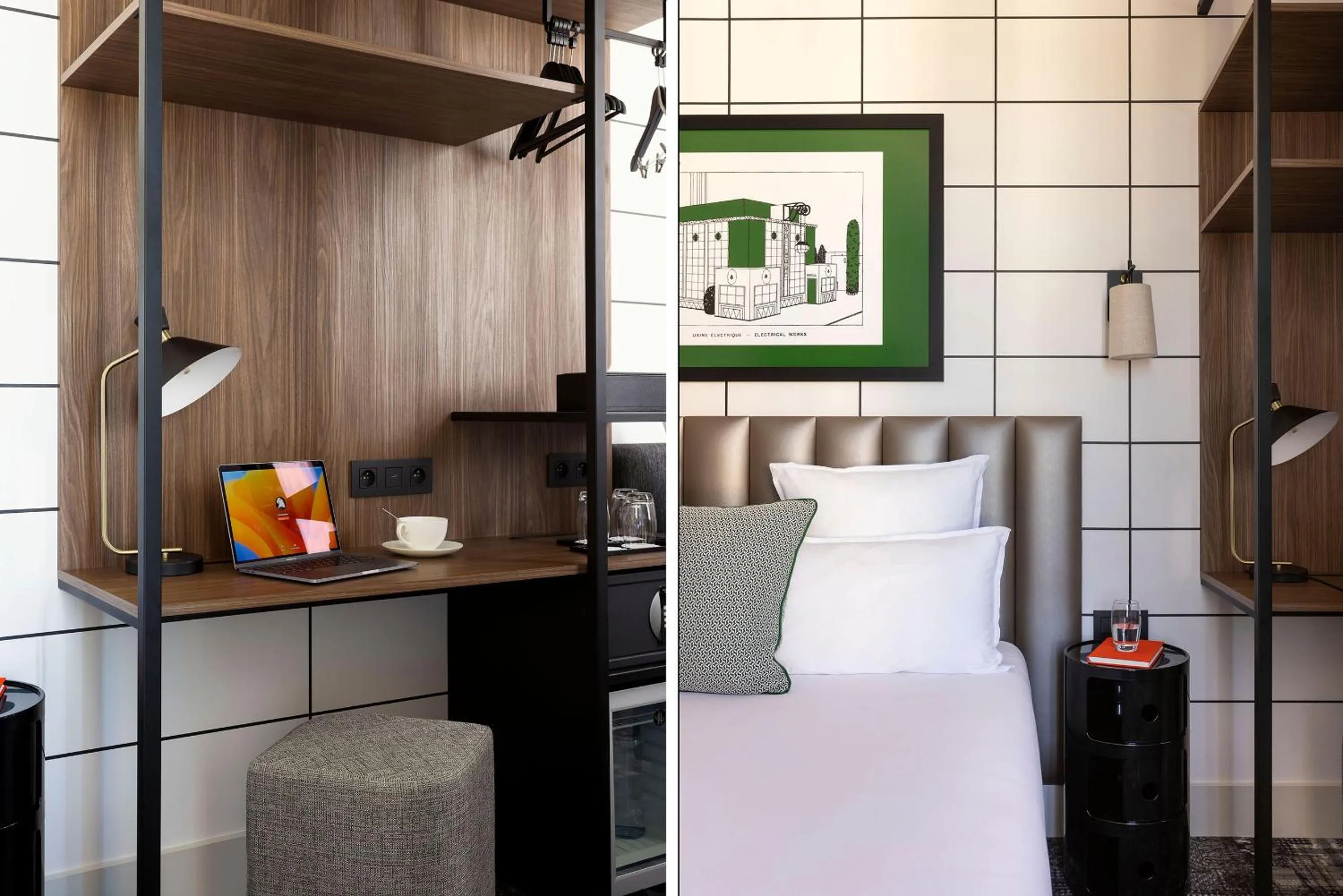 Photo of the whole room, Bed in Hôtel Moderniste