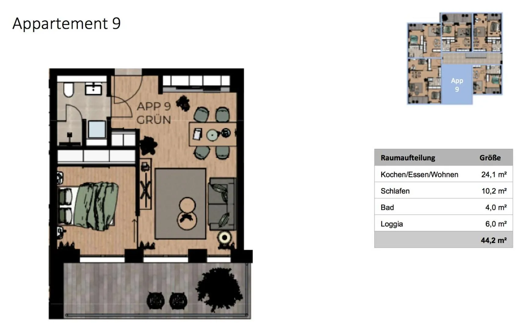 Floor plan in Boardinghome Oldenburg