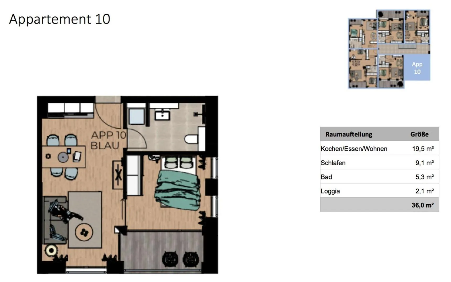 Floor plan in Boardinghome Oldenburg