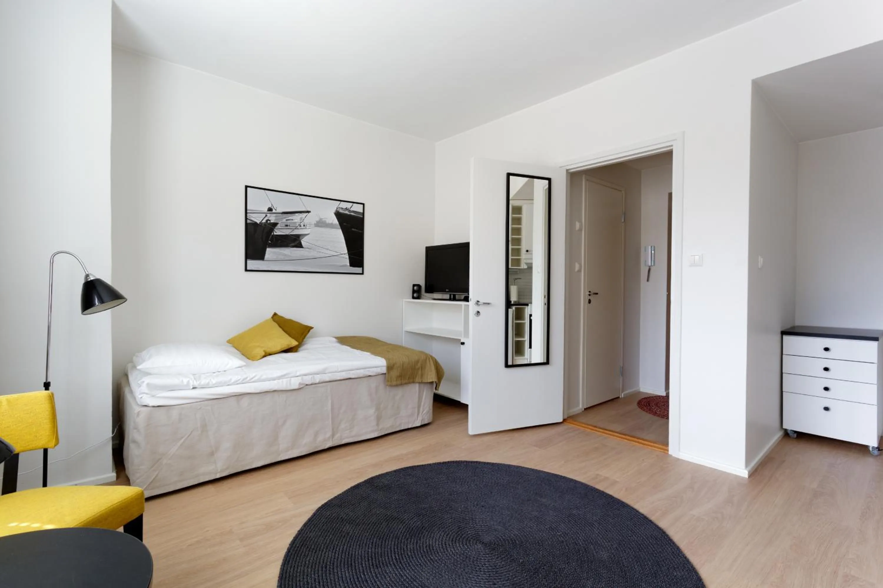 Bed in Forenom Serviced Apartments Helsinki Kruununhaka
