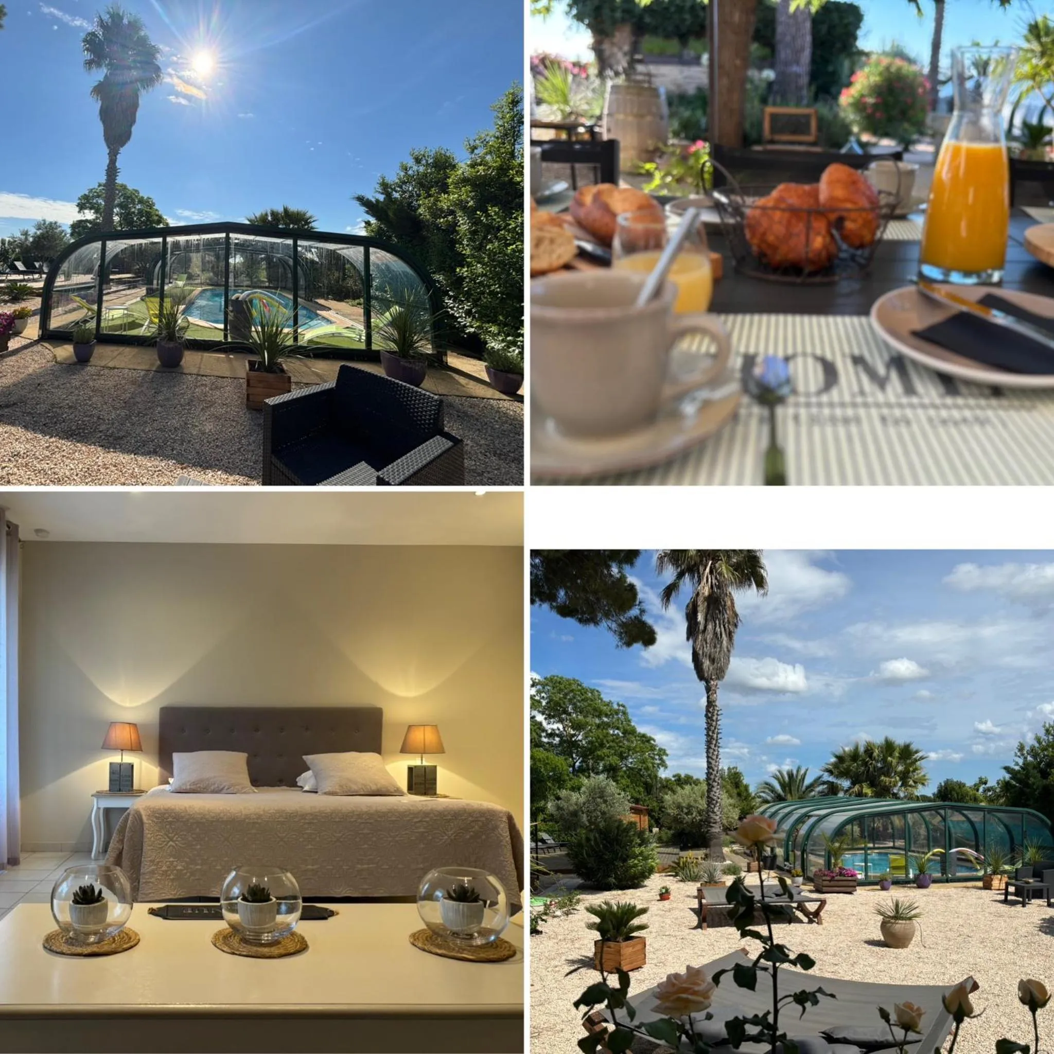 Pool view in A l'Orée Des Vignes