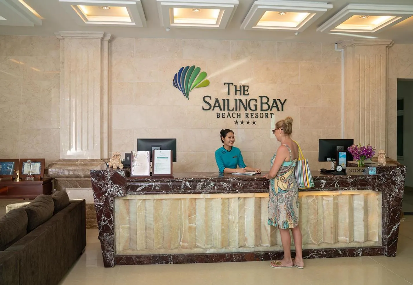 Lobby or reception in The Sailing Bay Beach Resort