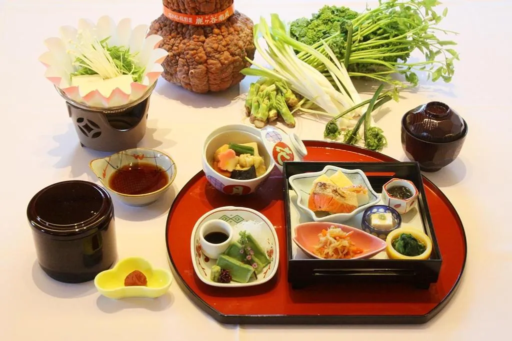 Food close-up in Chion-in Wajun Kaikan