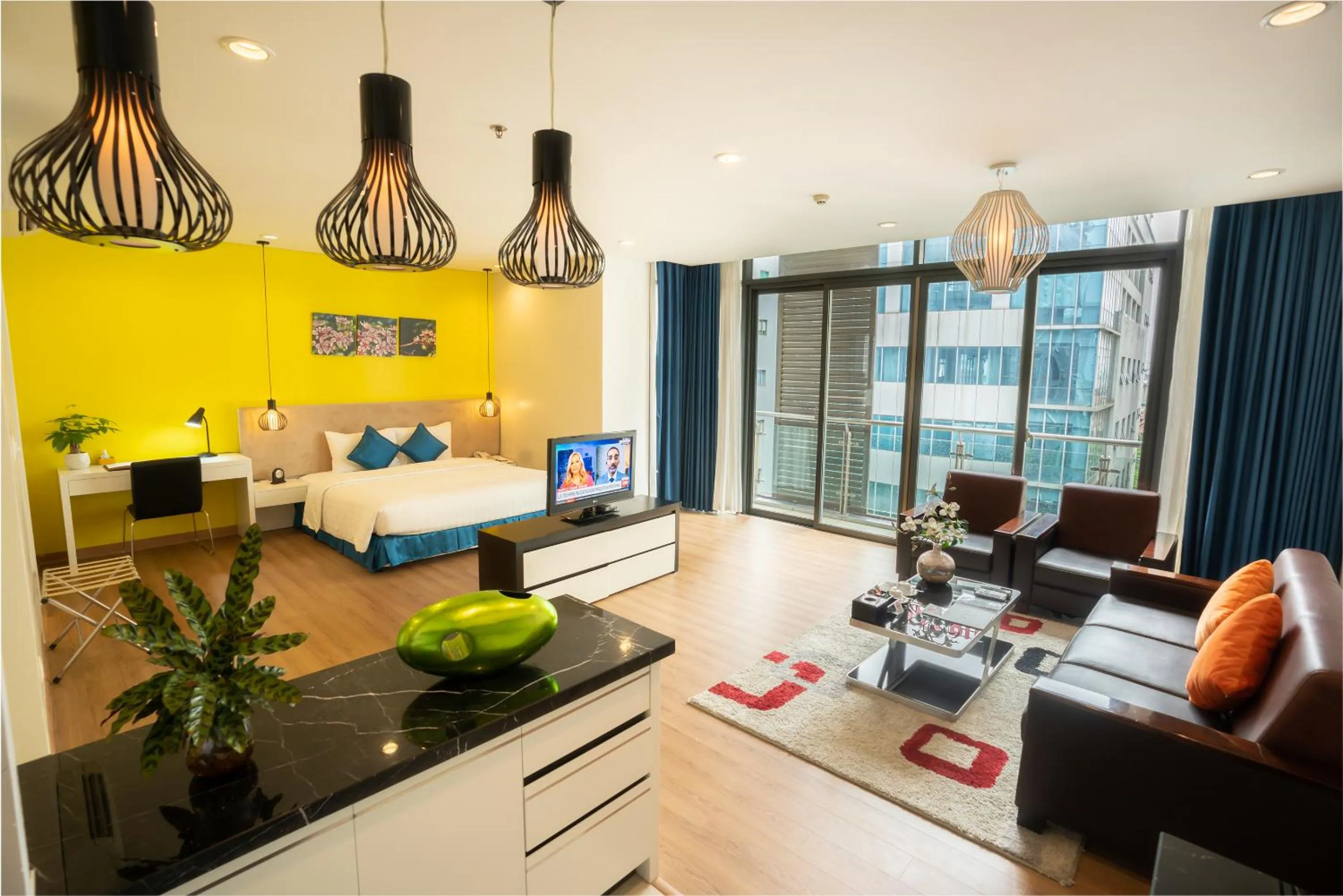 Living room, Bed in My Way Hotel & Residence Ha Noi