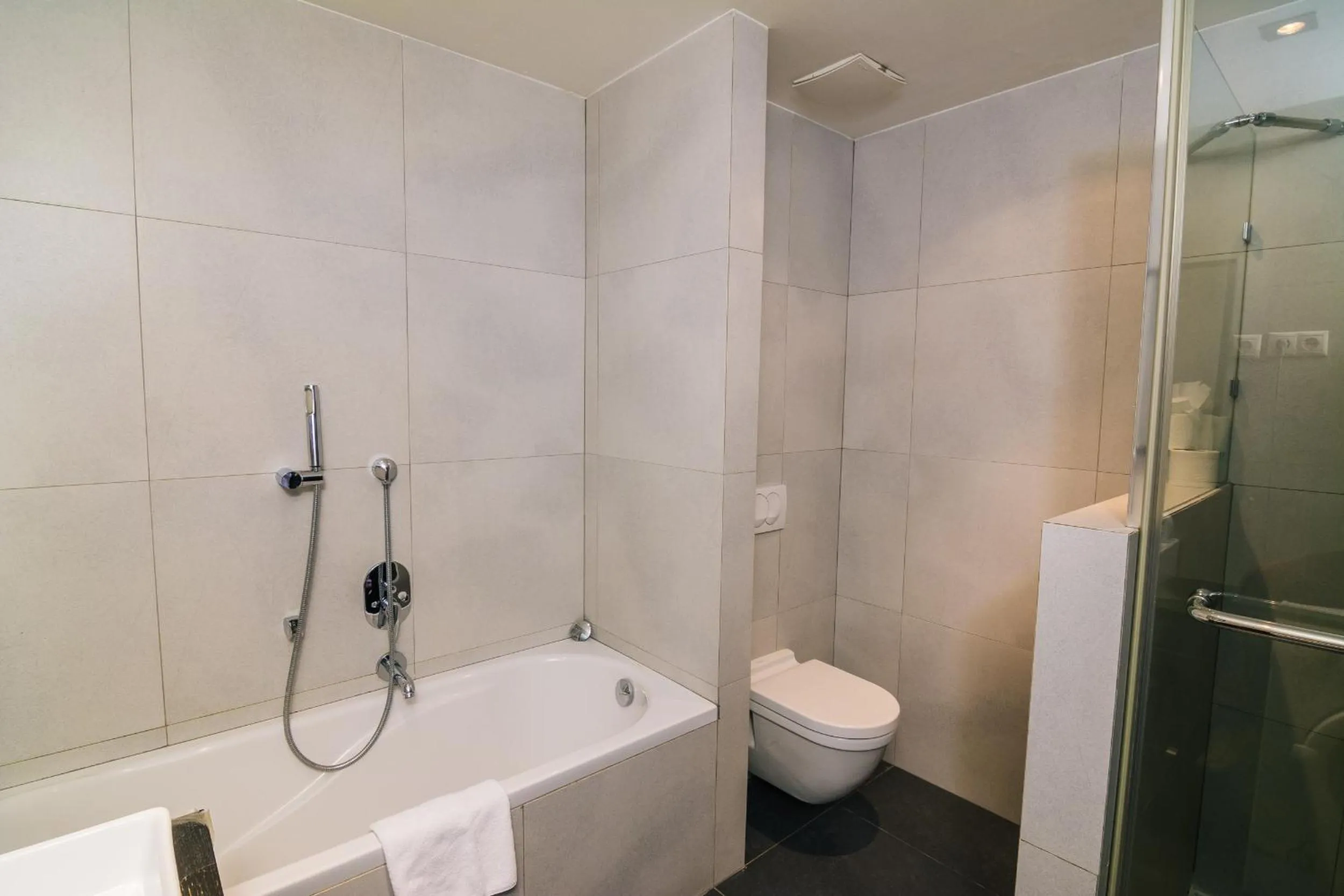 Shower in Luxury Downtown Apartments